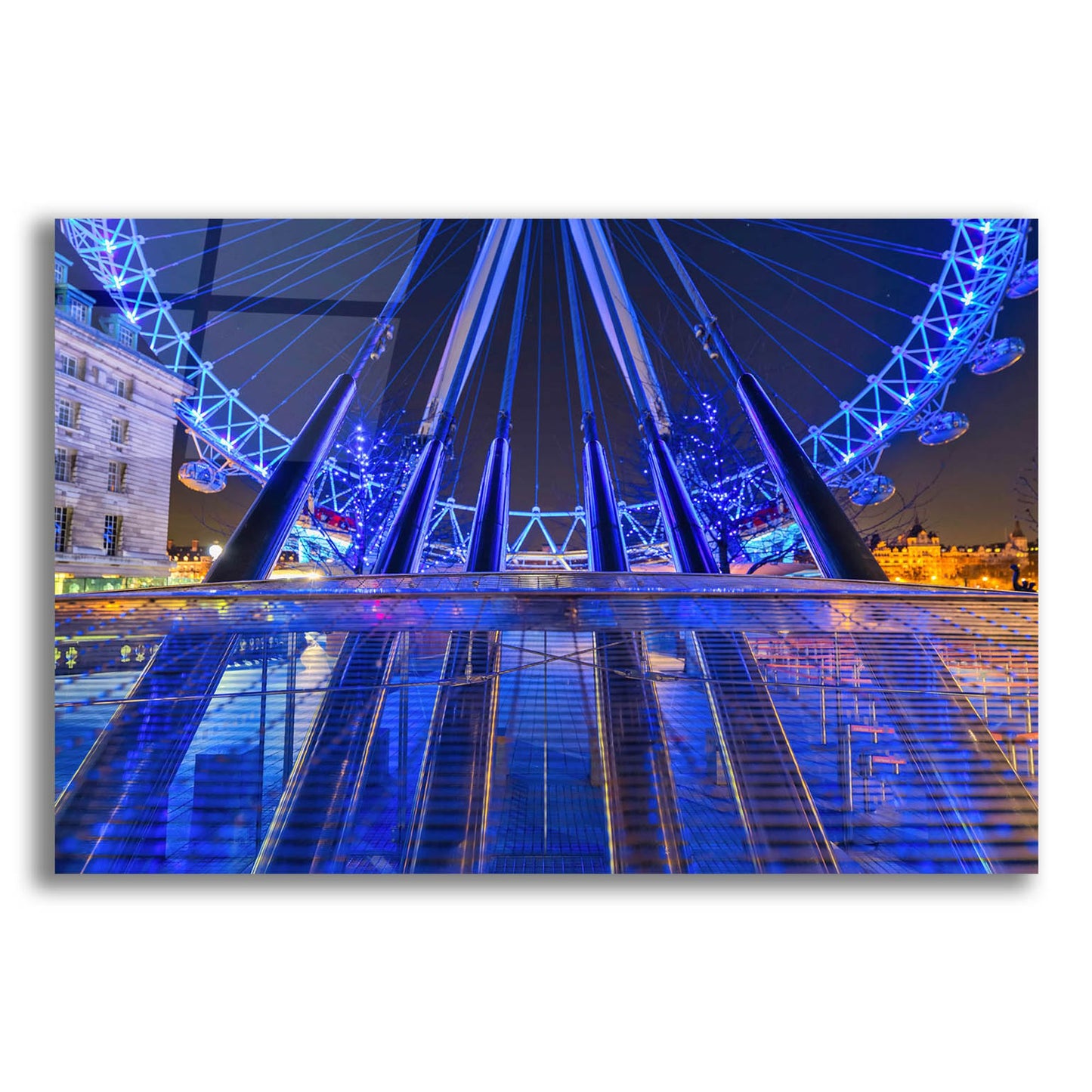 Epic Art 'London Eye Grounded' by Mark A Paulda, Acrylic Glass Wall Art,16x12