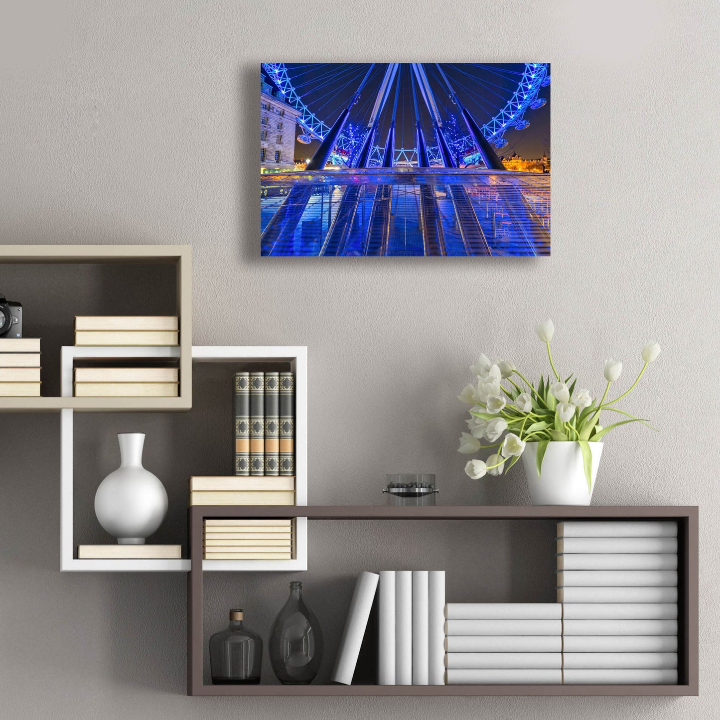 Epic Art 'London Eye Grounded' by Mark A Paulda, Acrylic Glass Wall Art,24x16