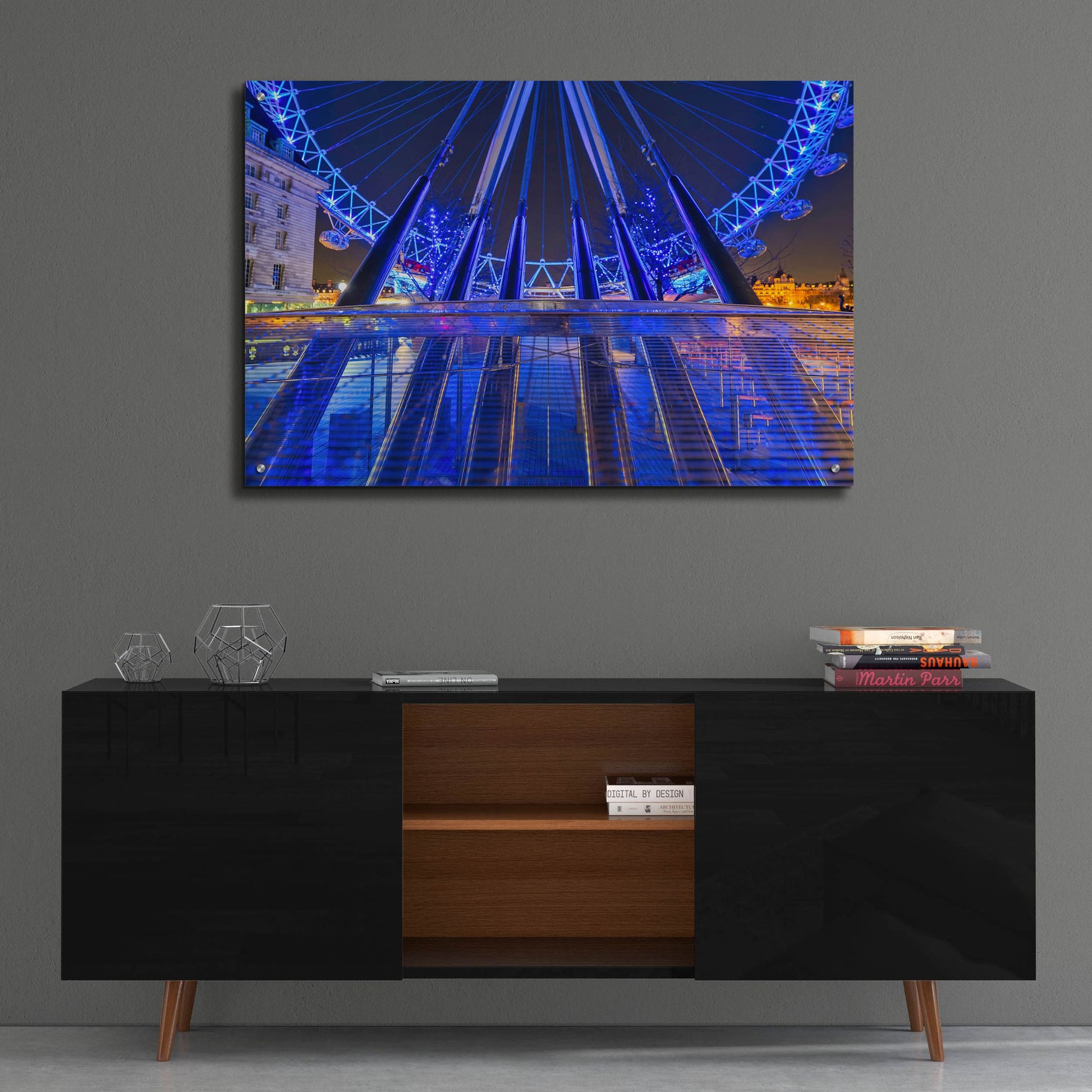 Epic Art 'London Eye Grounded' by Mark A Paulda, Acrylic Glass Wall Art,36x24