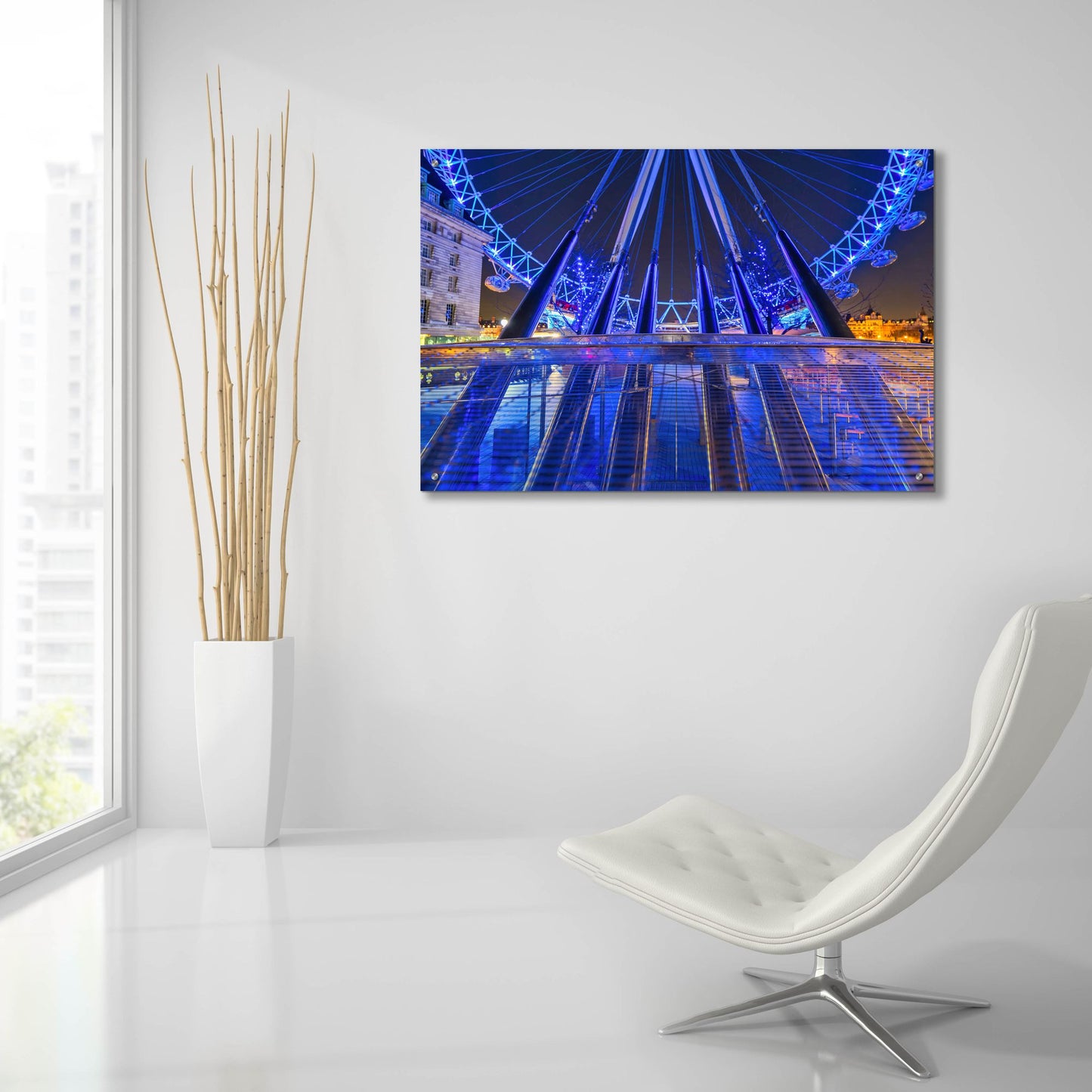 Epic Art 'London Eye Grounded' by Mark A Paulda, Acrylic Glass Wall Art,36x24