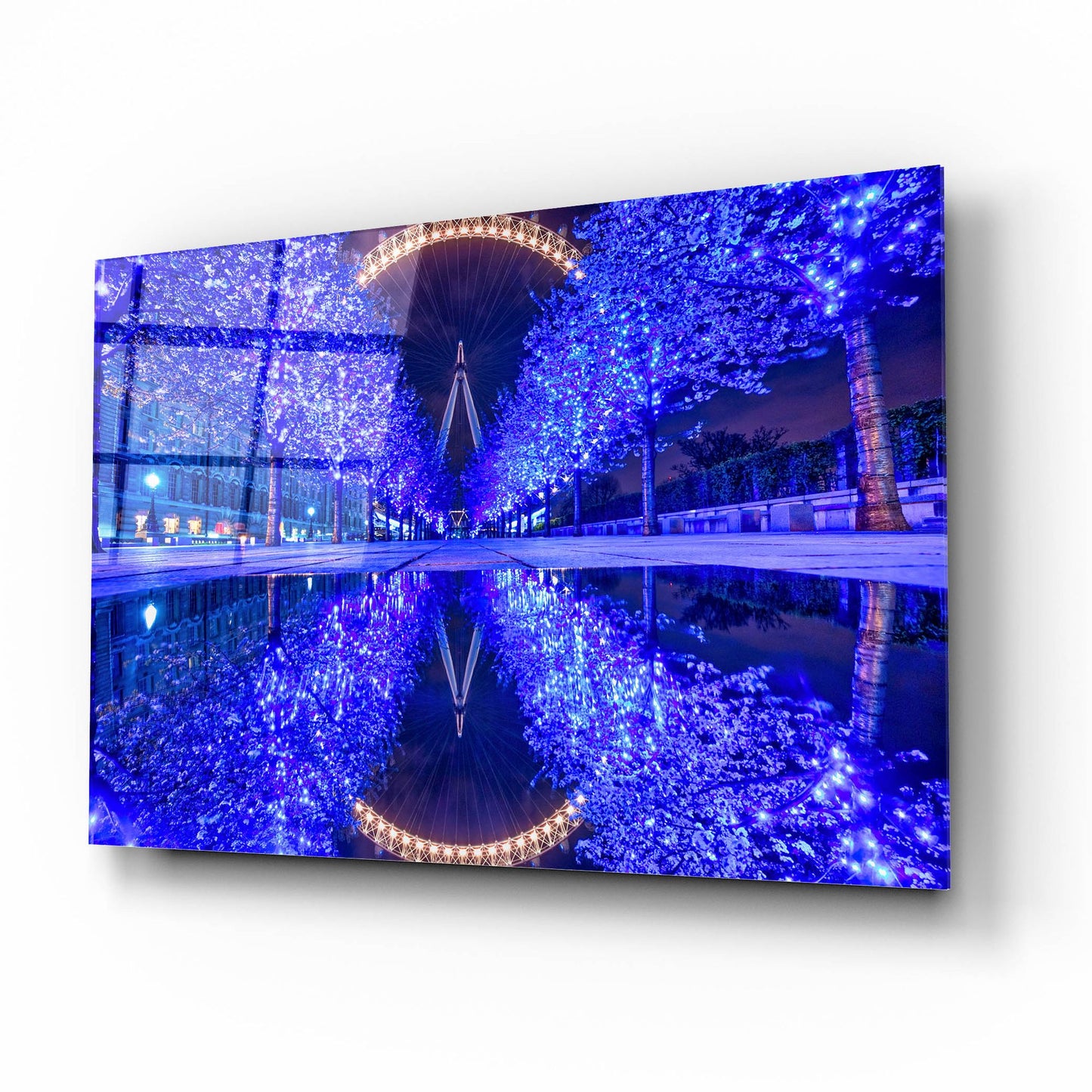 Epic Art 'London Eye In Blue' by Mark A Paulda, Acrylic Glass Wall Art,16x12