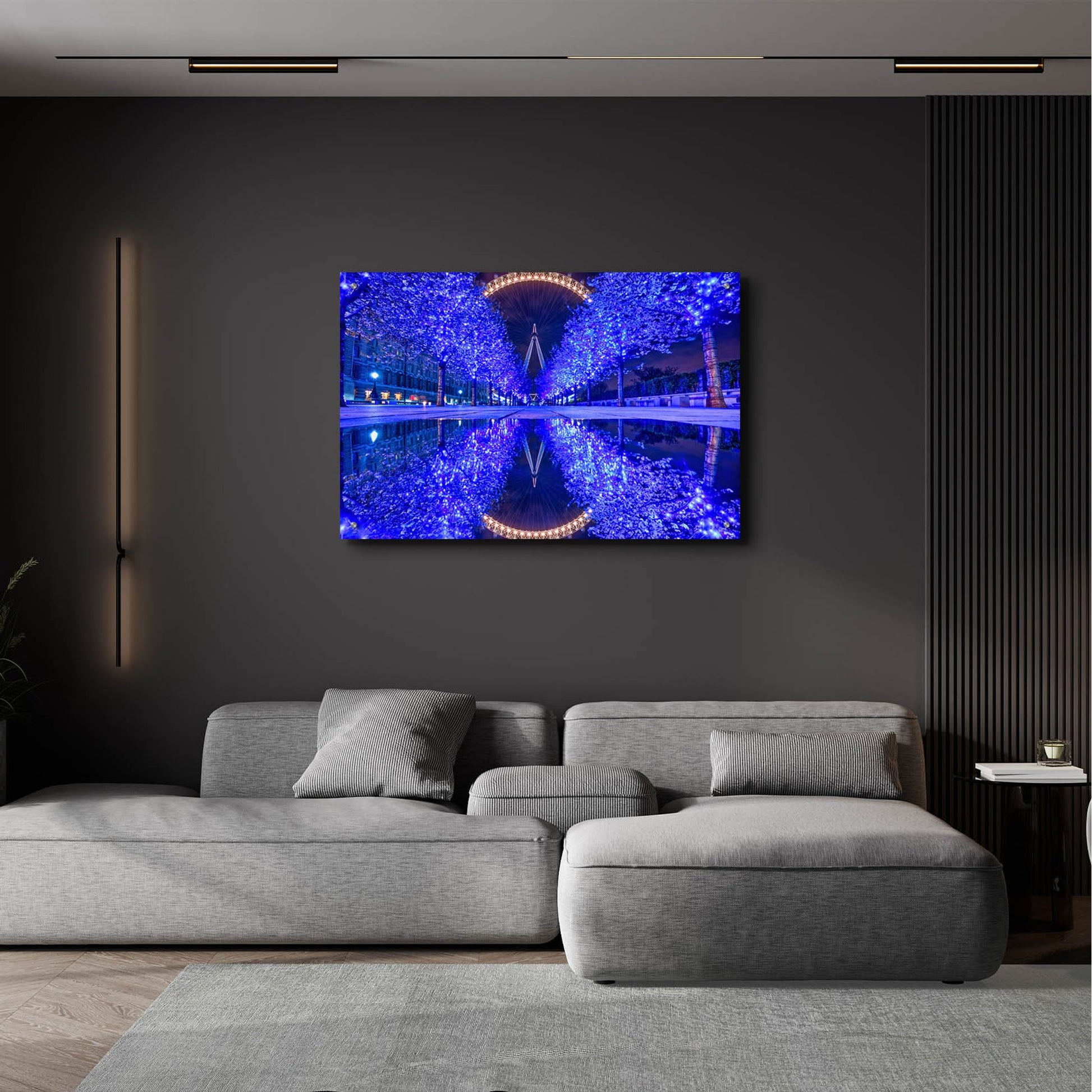 Epic Art 'London Eye In Blue' by Mark A Paulda, Acrylic Glass Wall Art,36x24