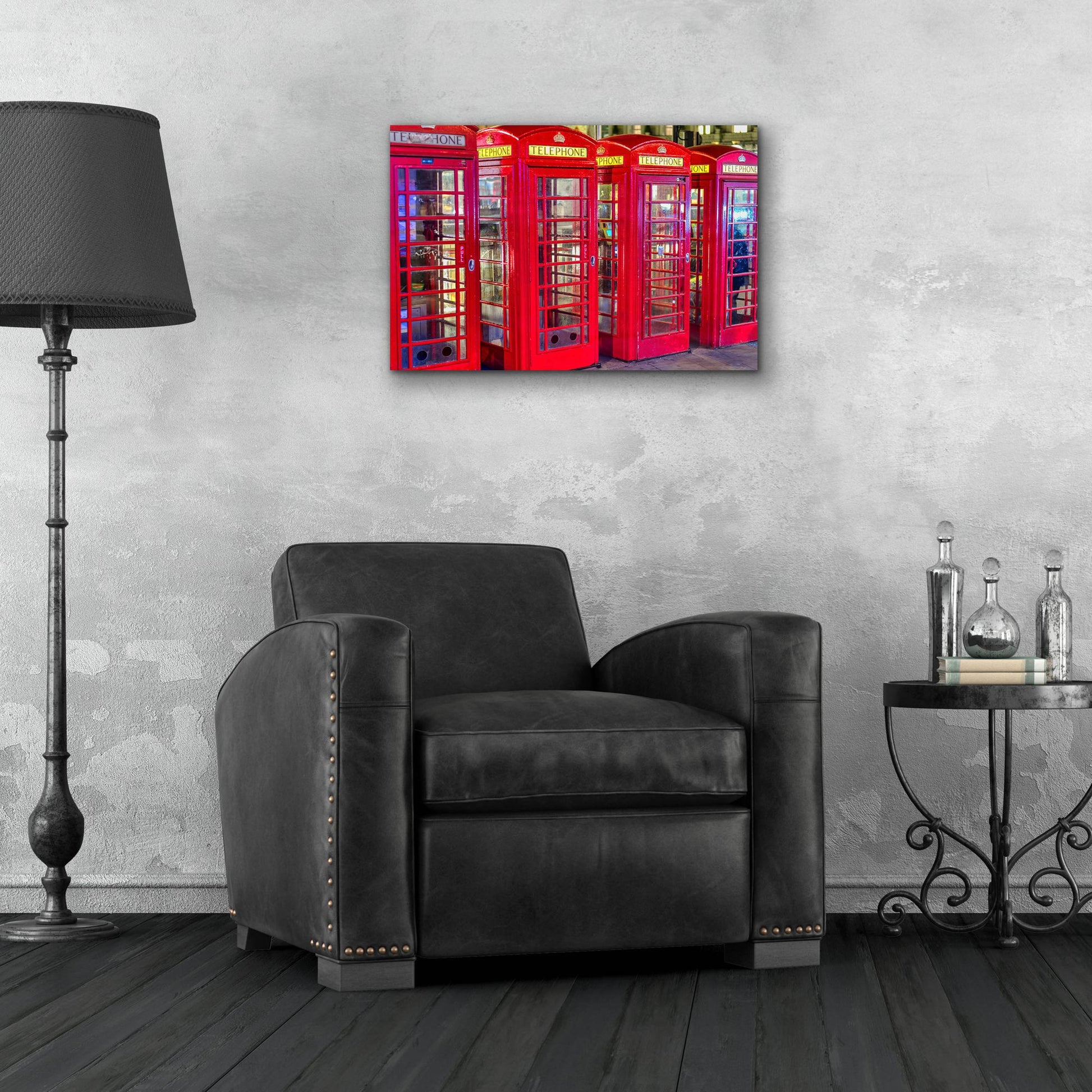 Epic Art 'London Red Phone Boxes' by Mark A Paulda, Acrylic Glass Wall Art,24x16