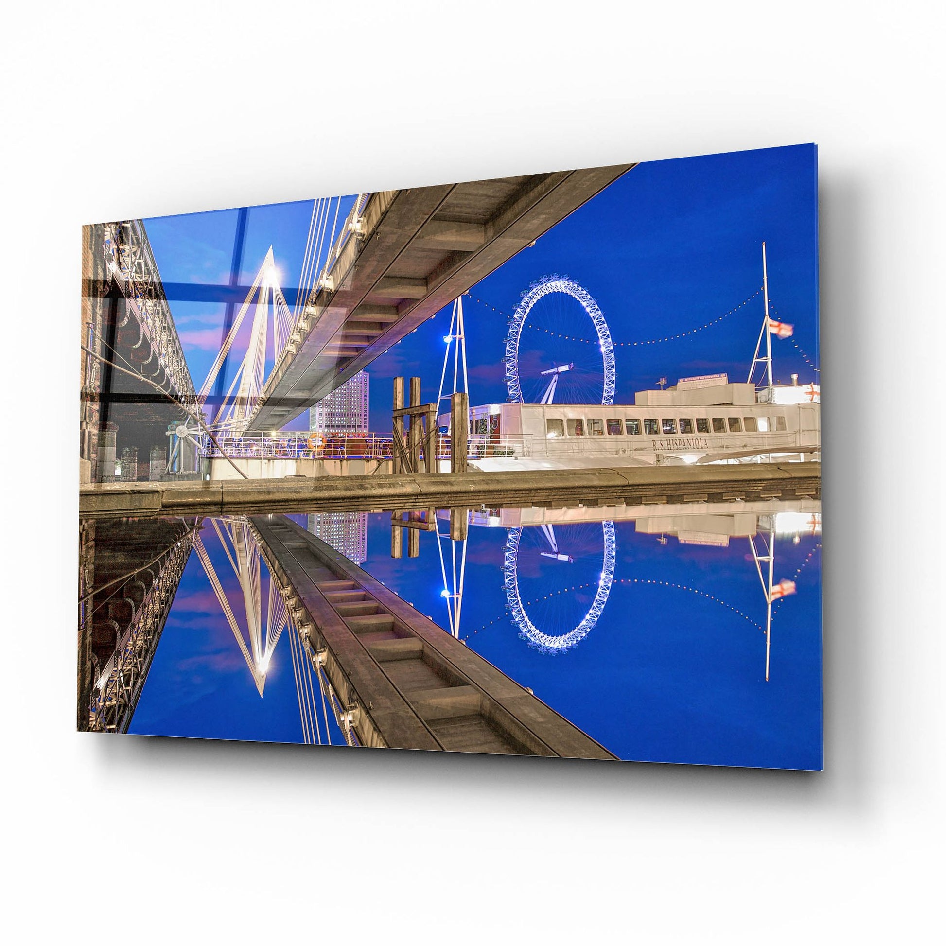 Epic Art 'Under The Jubilee Bridge' by Mark A Paulda, Acrylic Glass Wall Art,16x12