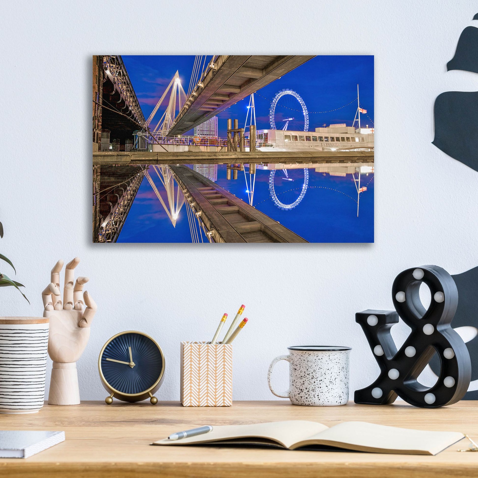 Epic Art 'Under The Jubilee Bridge' by Mark A Paulda, Acrylic Glass Wall Art,16x12