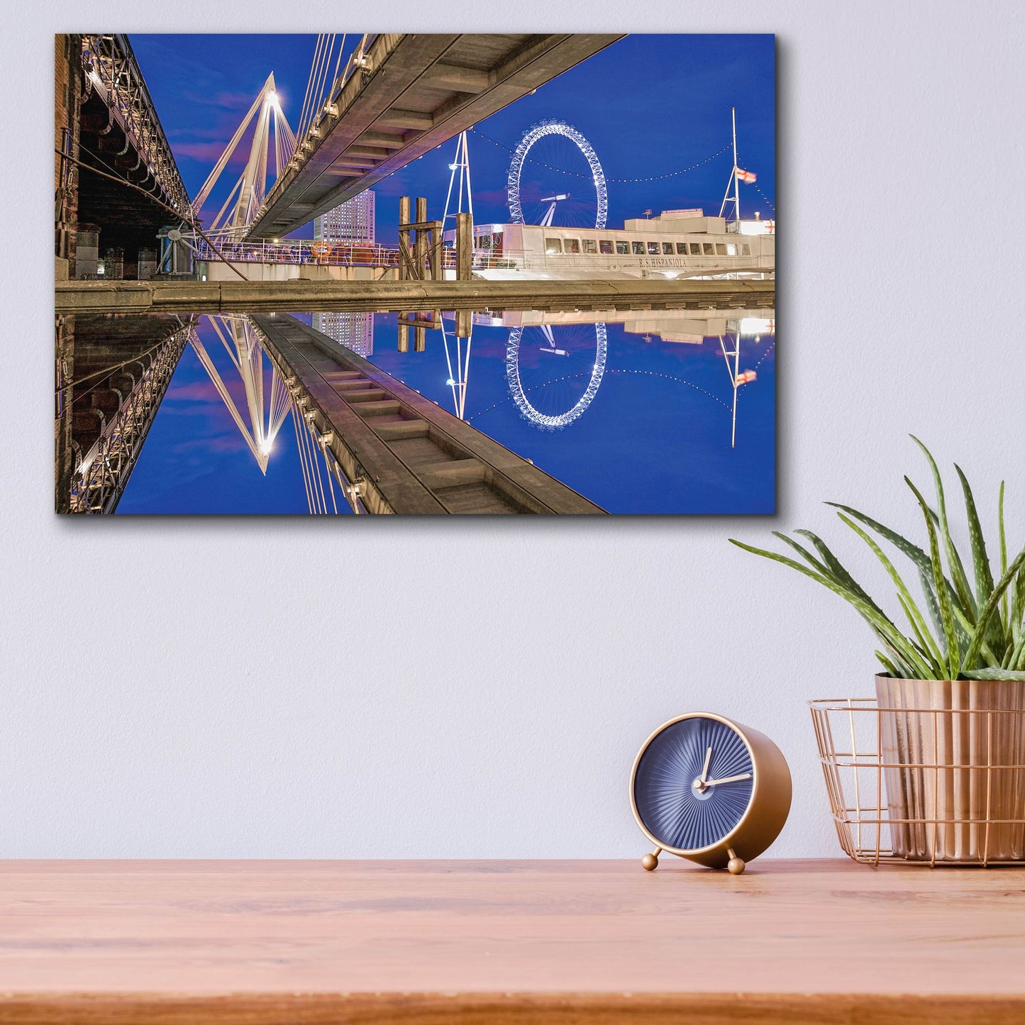 Epic Art 'Under The Jubilee Bridge' by Mark A Paulda, Acrylic Glass Wall Art,16x12