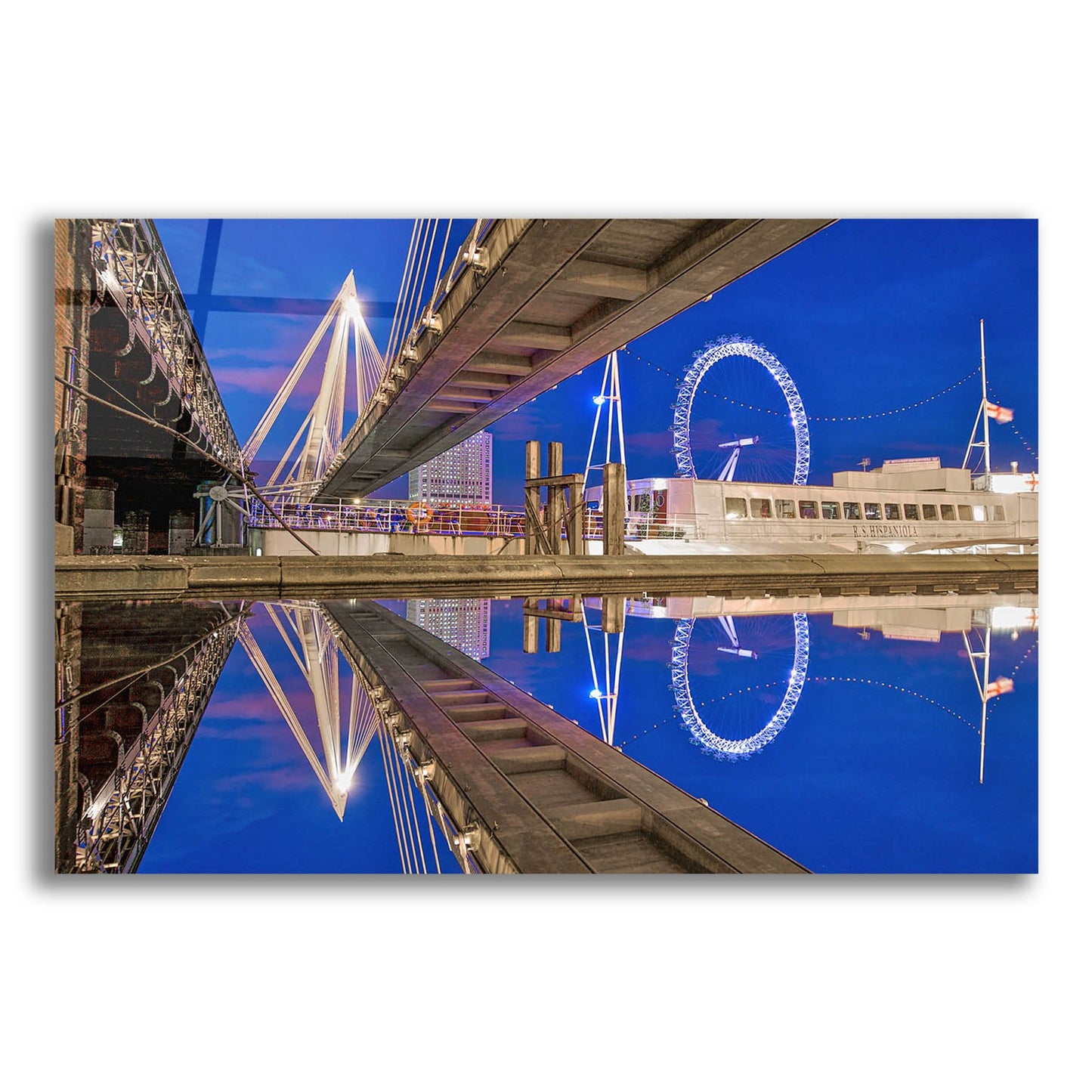 Epic Art 'Under The Jubilee Bridge' by Mark A Paulda, Acrylic Glass Wall Art,16x12