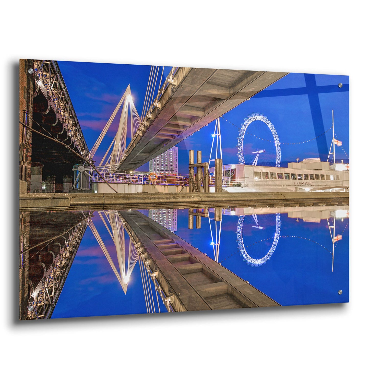 Epic Art 'Under The Jubilee Bridge' by Mark A Paulda, Acrylic Glass Wall Art,36x24