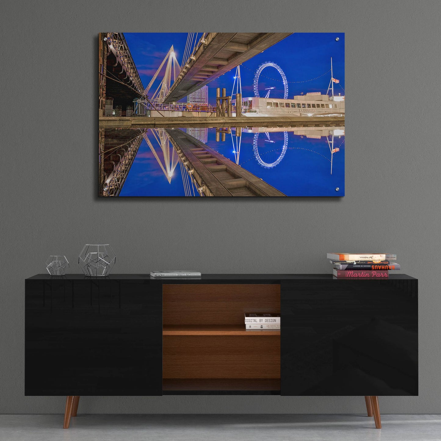 Epic Art 'Under The Jubilee Bridge' by Mark A Paulda, Acrylic Glass Wall Art,36x24