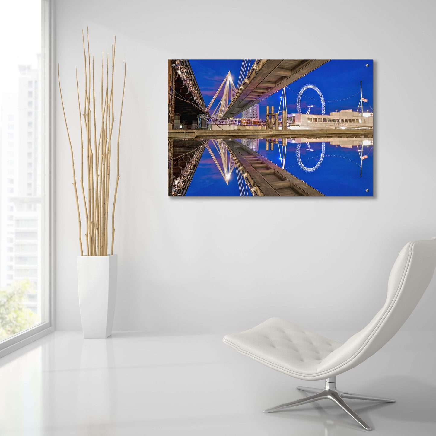 Epic Art 'Under The Jubilee Bridge' by Mark A Paulda, Acrylic Glass Wall Art,36x24