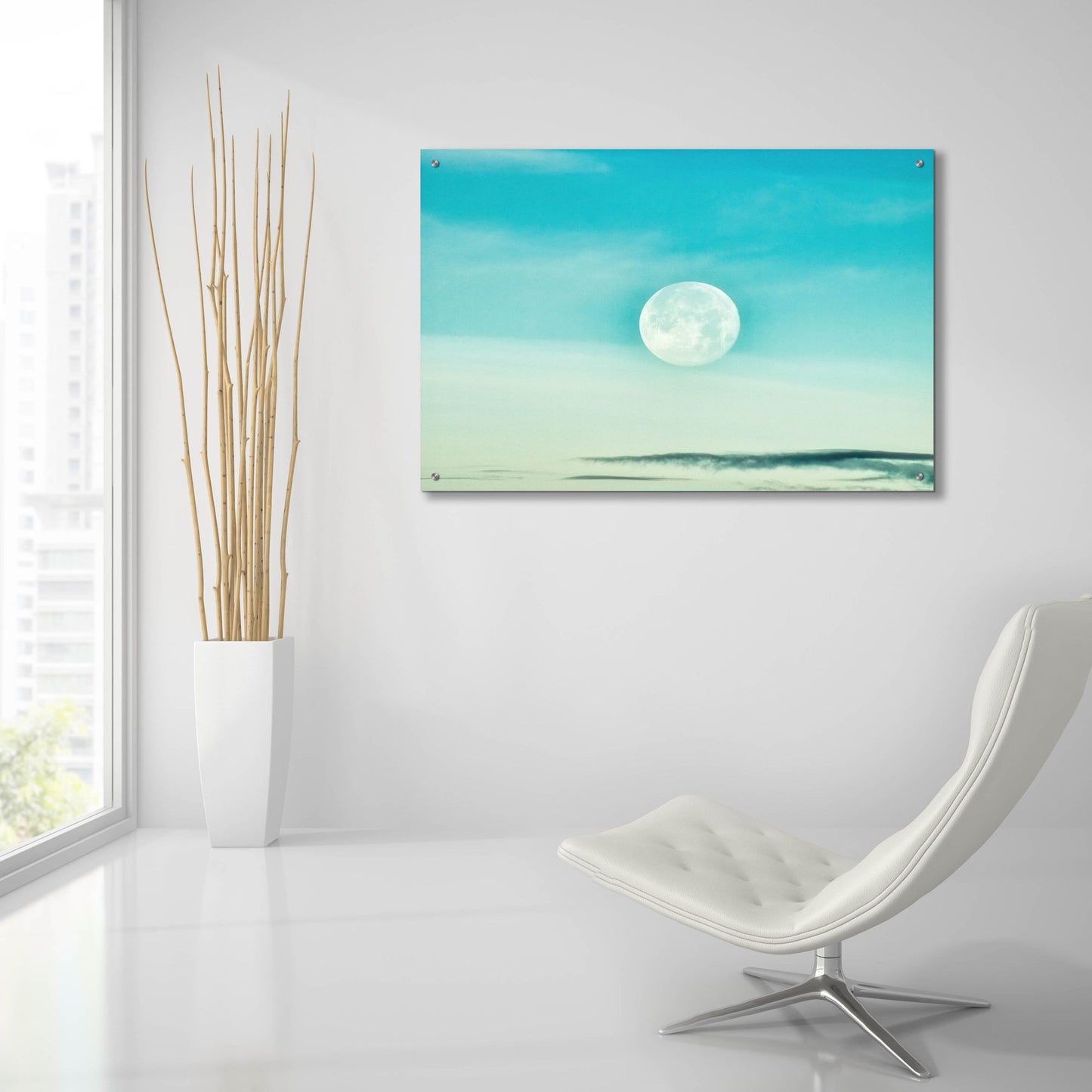 Epic Art 'Blue Moon' by Mark A Paulda, Acrylic Glass Wall Art,36x24