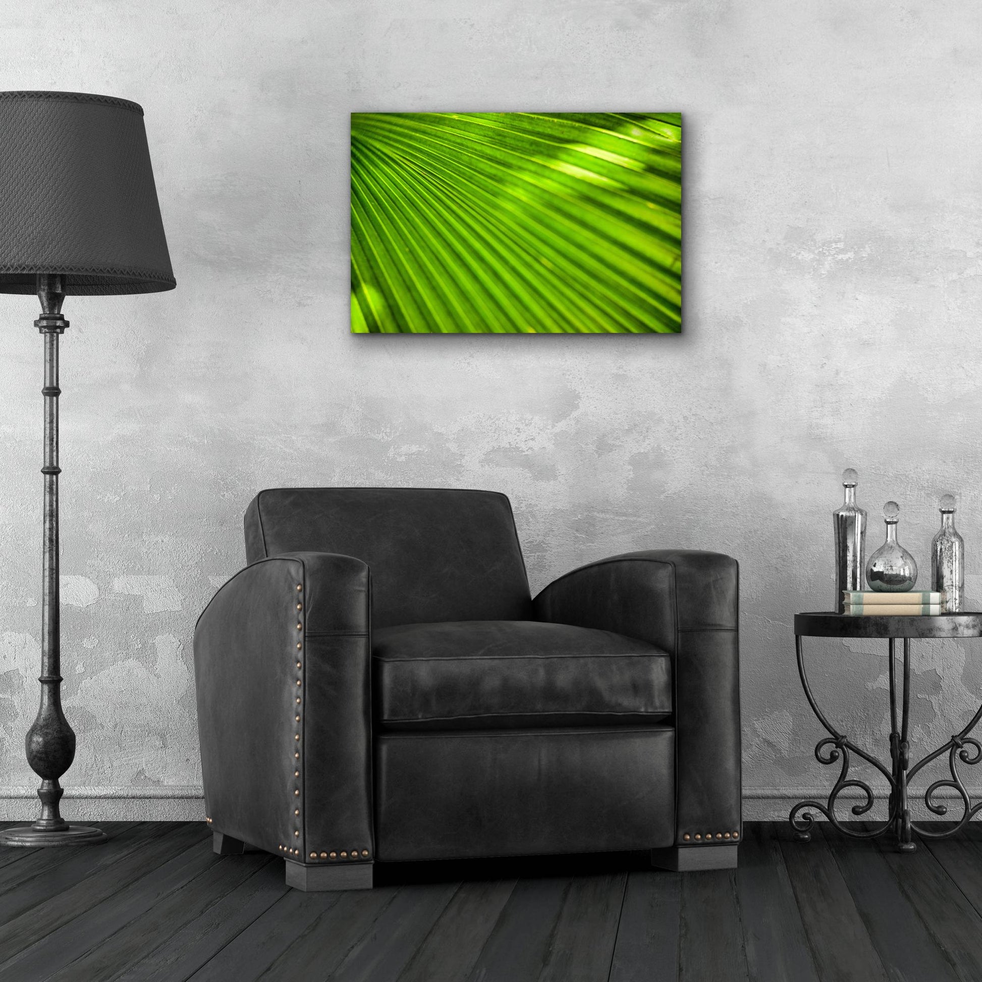 Epic Art 'Green Palm Frond' by Mark A Paulda, Acrylic Glass Wall Art,24x16