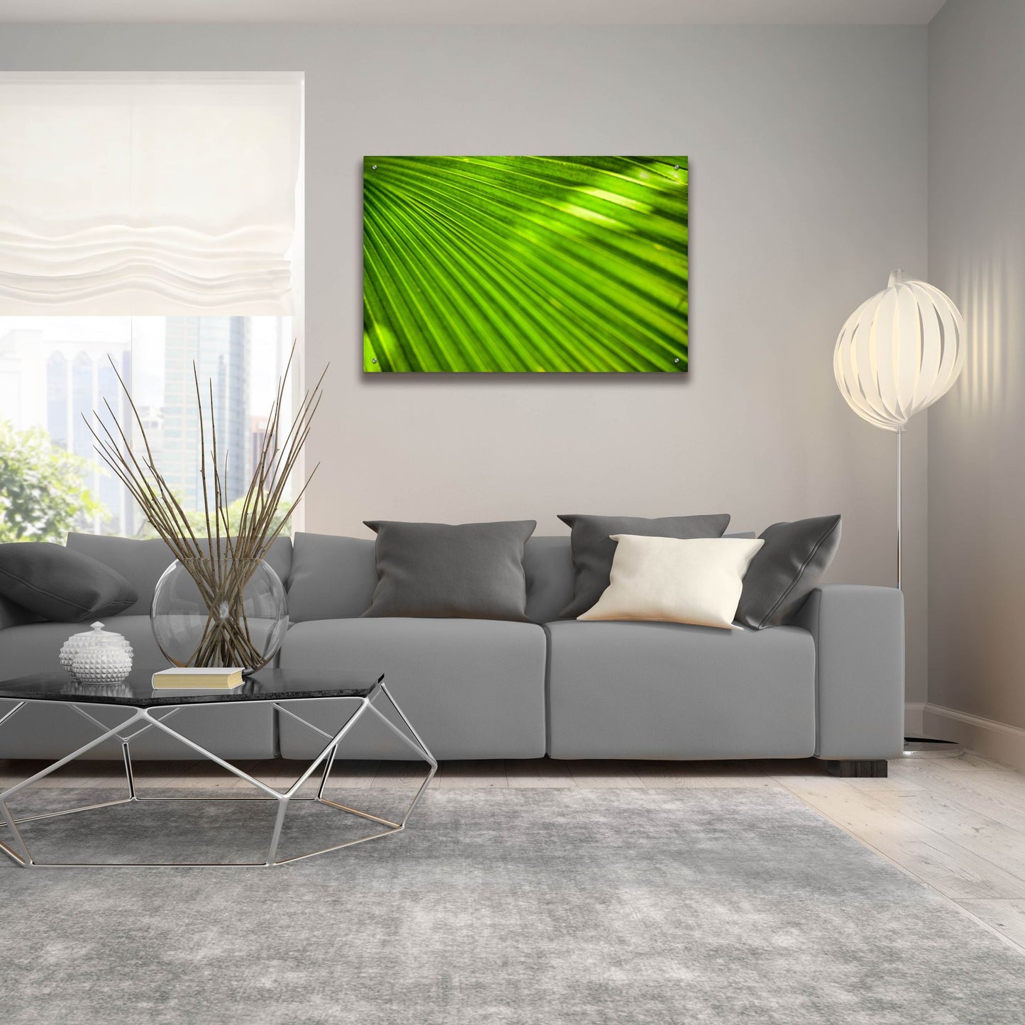 Epic Art 'Green Palm Frond' by Mark A Paulda, Acrylic Glass Wall Art,36x24