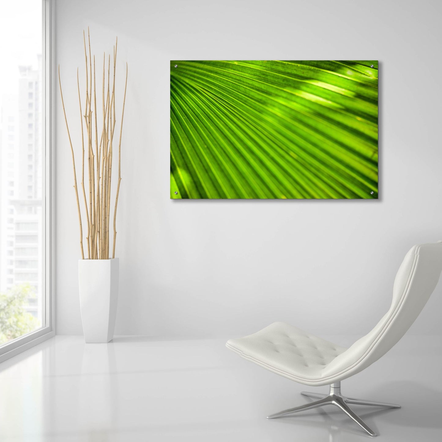 Epic Art 'Green Palm Frond' by Mark A Paulda, Acrylic Glass Wall Art,36x24