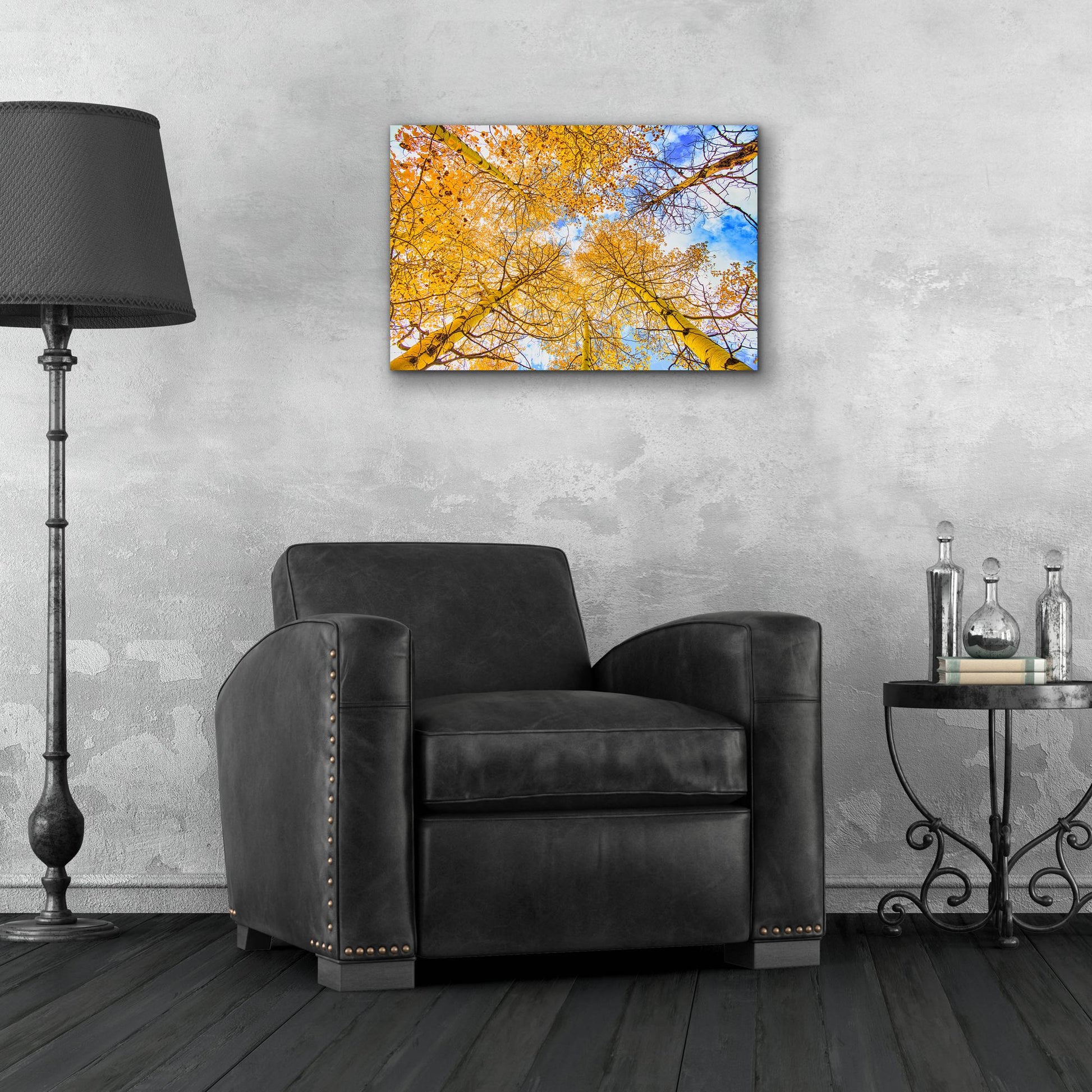 Epic Art 'Autumn Aspens' by Mark A Paulda, Acrylic Glass Wall Art,24x16