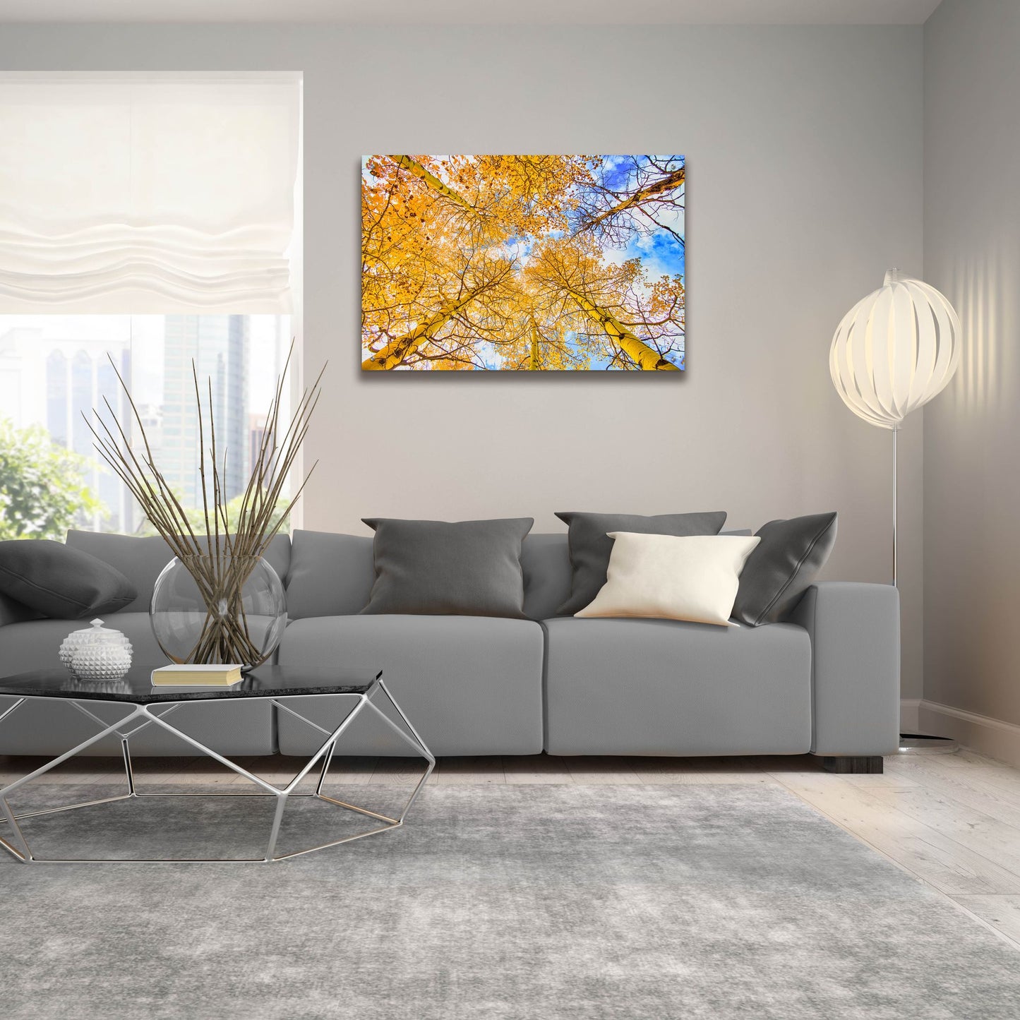 Epic Art 'Autumn Aspens' by Mark A Paulda, Acrylic Glass Wall Art,36x24