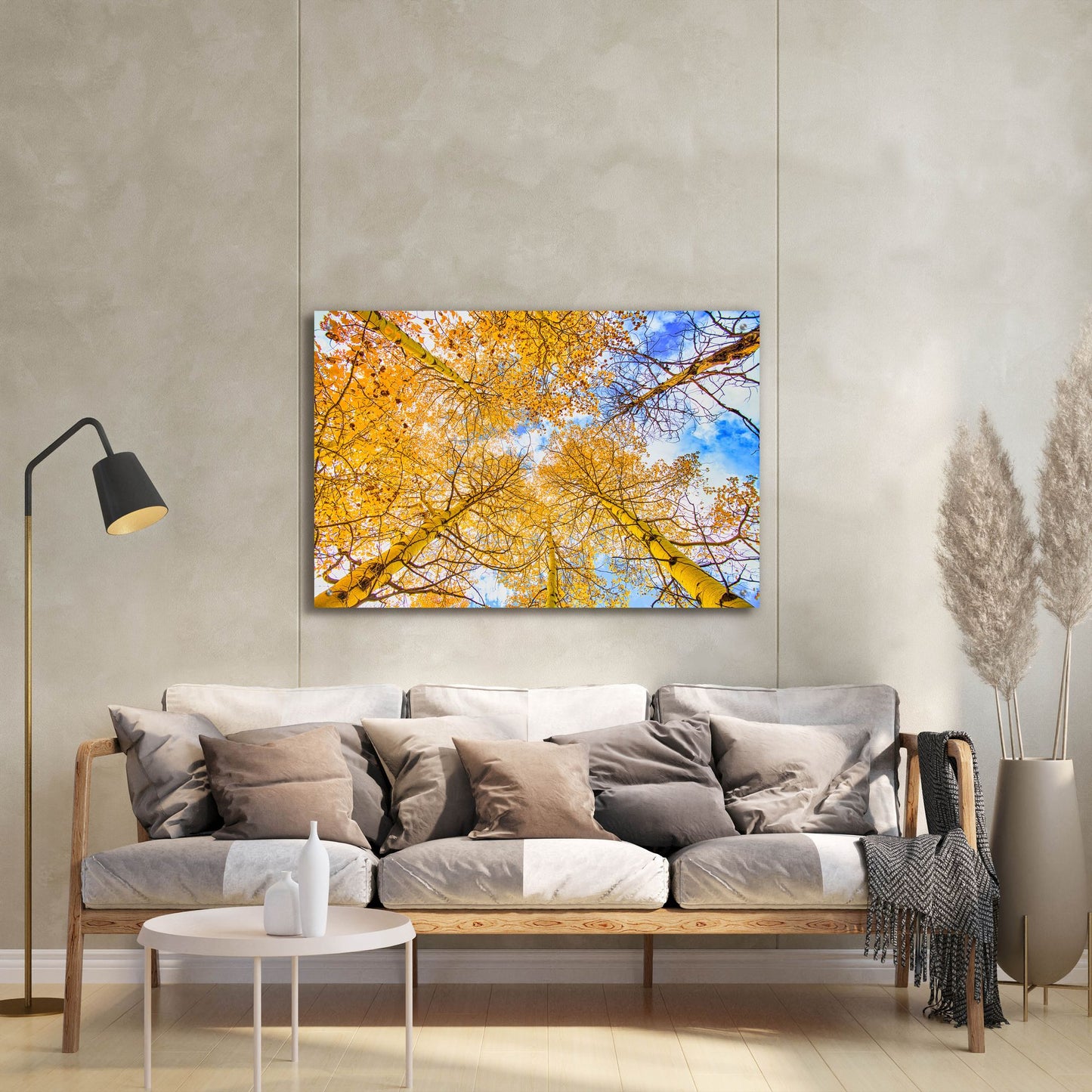 Epic Art 'Autumn Aspens' by Mark A Paulda, Acrylic Glass Wall Art,36x24