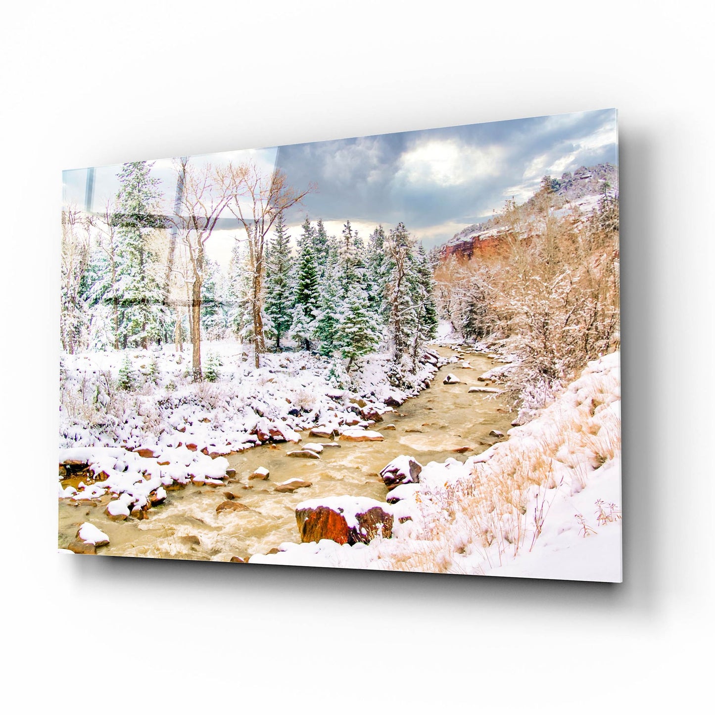 Epic Art 'Uncompahgre Snow' by Mark A Paulda, Acrylic Glass Wall Art,16x12