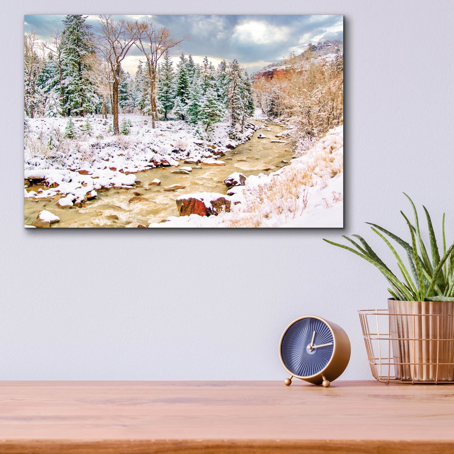 Epic Art 'Uncompahgre Snow' by Mark A Paulda, Acrylic Glass Wall Art,16x12