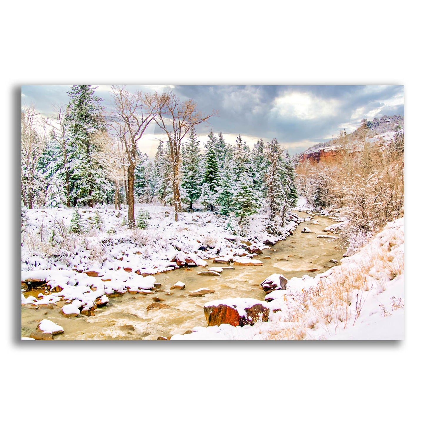 Epic Art 'Uncompahgre Snow' by Mark A Paulda, Acrylic Glass Wall Art,16x12