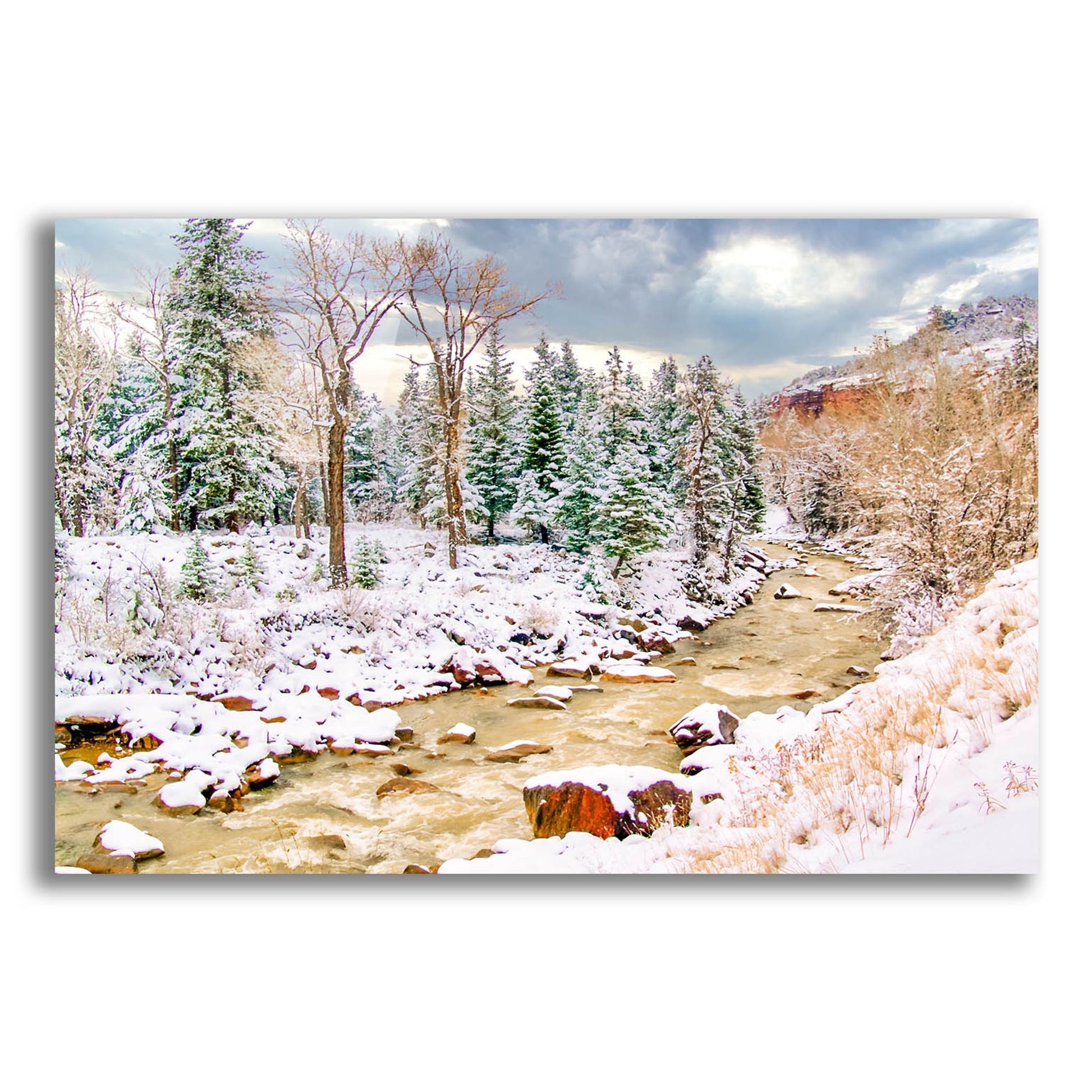 Epic Art 'Uncompahgre Snow' by Mark A Paulda, Acrylic Glass Wall Art,16x12