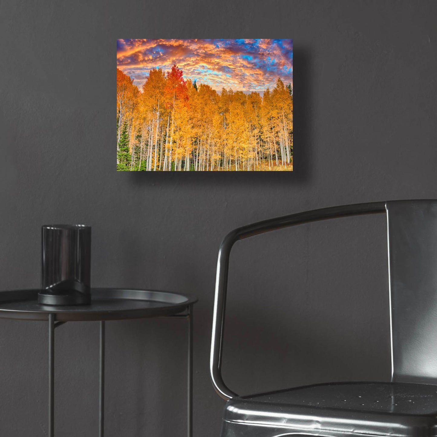 Epic Art 'Wyoming Autumn Aspens' by Mark A Paulda, Acrylic Glass Wall Art,16x12