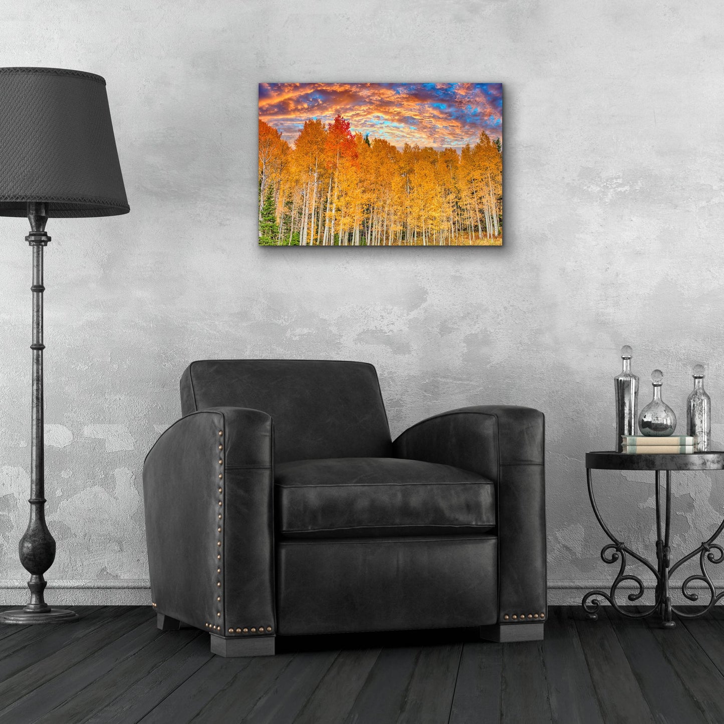 Epic Art 'Wyoming Autumn Aspens' by Mark A Paulda, Acrylic Glass Wall Art,24x16