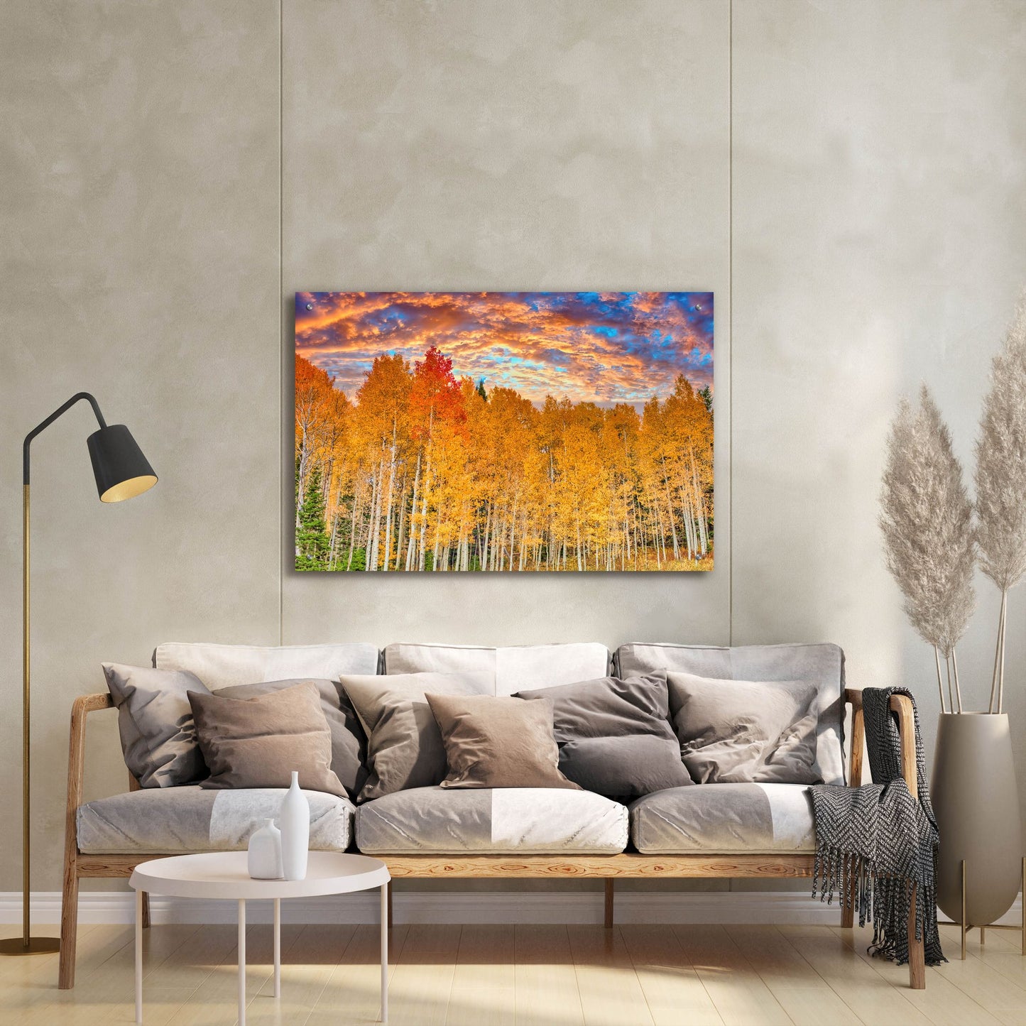 Epic Art 'Wyoming Autumn Aspens' by Mark A Paulda, Acrylic Glass Wall Art,36x24