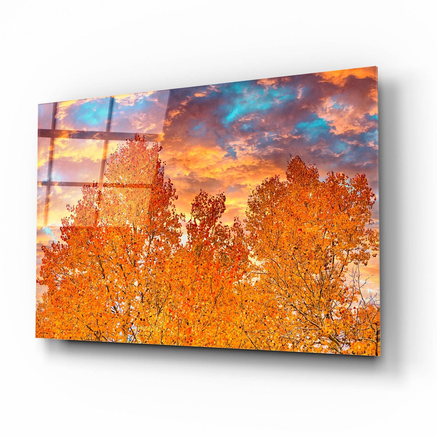 Epic Art 'Wyoming Autumn' by Mark A Paulda, Acrylic Glass Wall Art,16x12