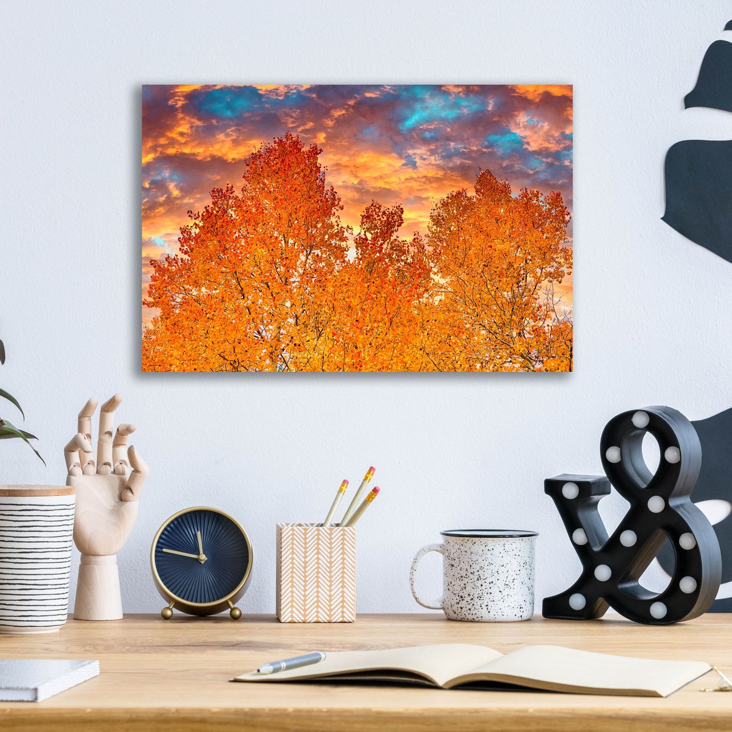 Epic Art 'Wyoming Autumn' by Mark A Paulda, Acrylic Glass Wall Art,16x12