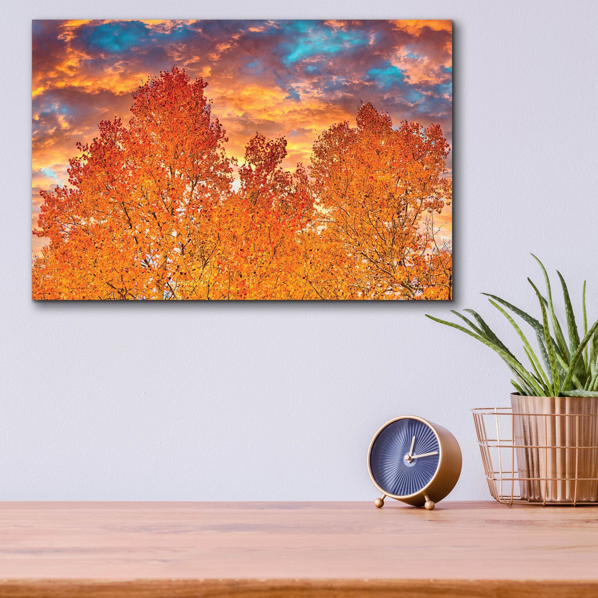 Epic Art 'Wyoming Autumn' by Mark A Paulda, Acrylic Glass Wall Art,16x12