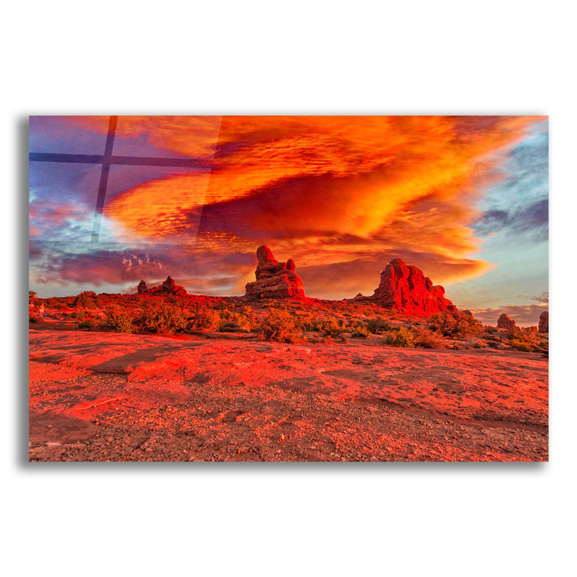Epic Art 'Arches National Park Sunset' by Mark A Paulda, Acrylic Glass Wall Art,24x16