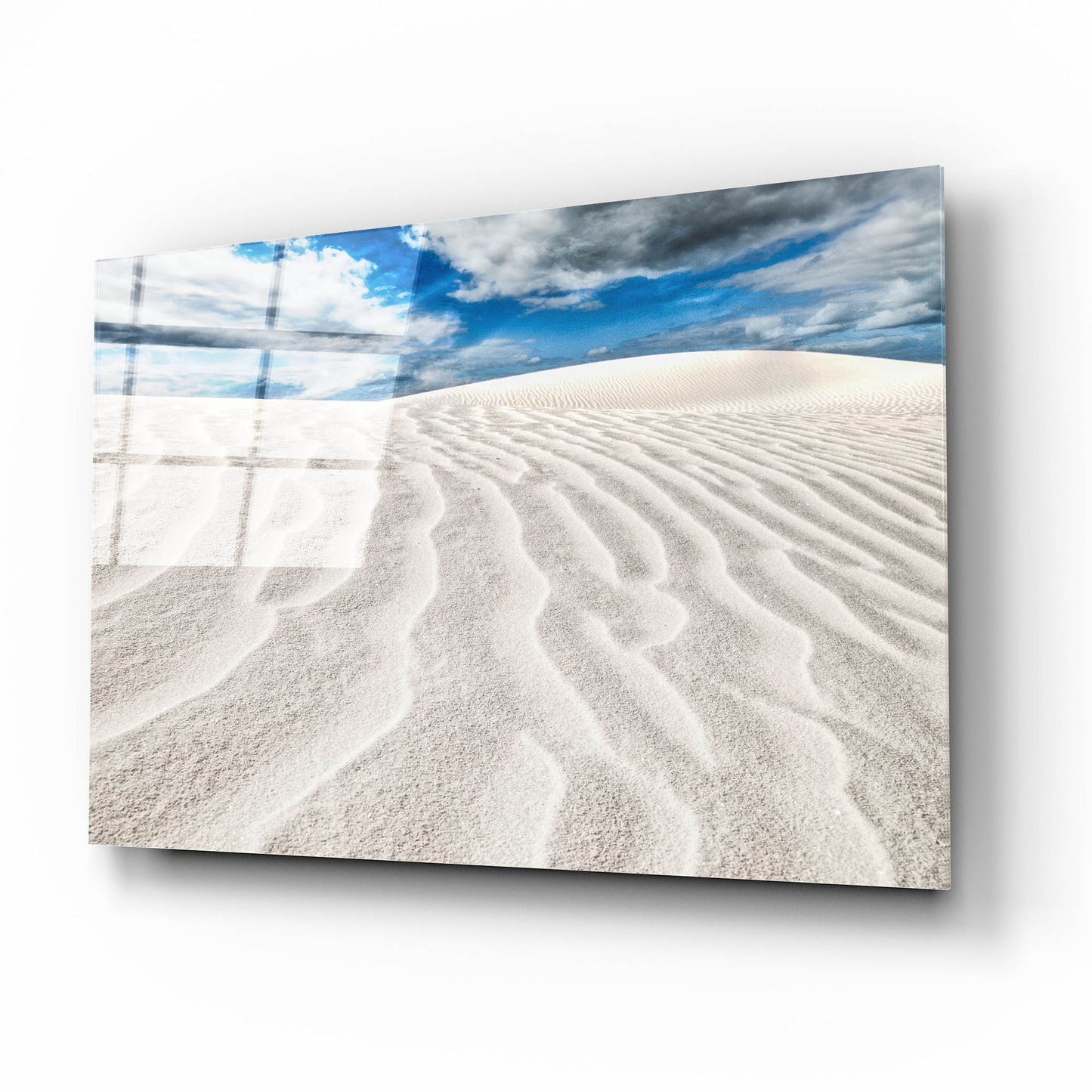 Epic Art 'Rippled White Dune' by Mark A Paulda, Acrylic Glass Wall Art,16x12