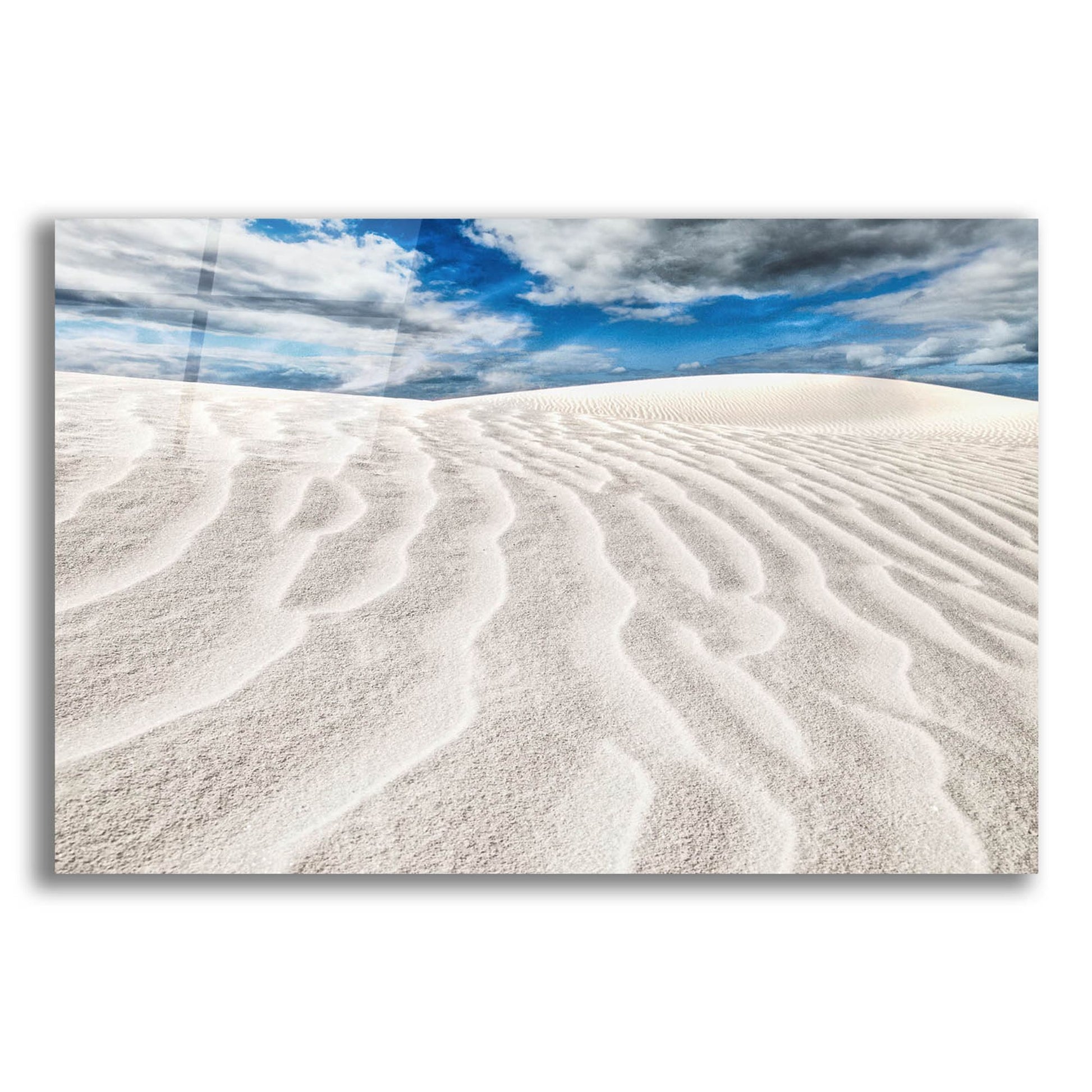 Epic Art 'Rippled White Dune' by Mark A Paulda, Acrylic Glass Wall Art,16x12