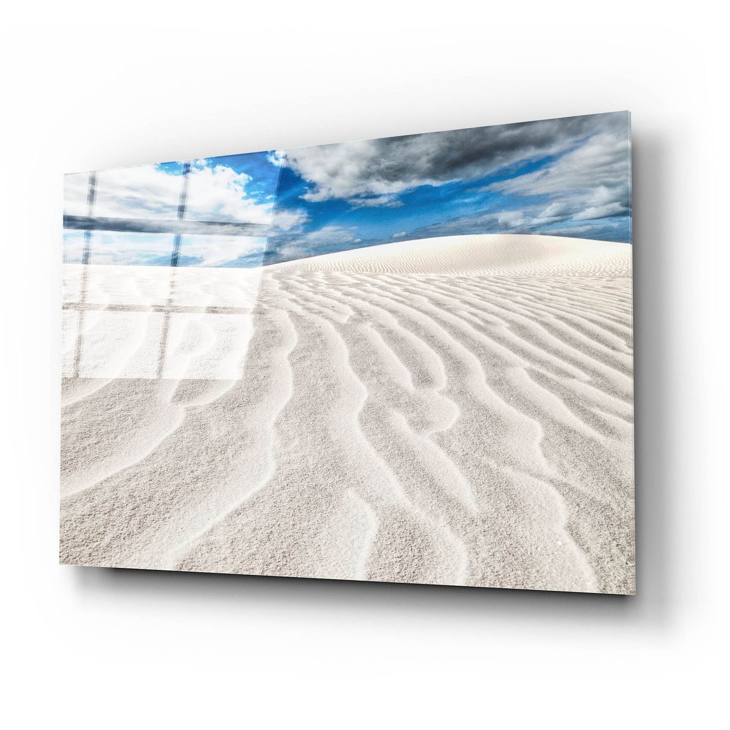 Epic Art 'Rippled White Dune' by Mark A Paulda, Acrylic Glass Wall Art,24x16