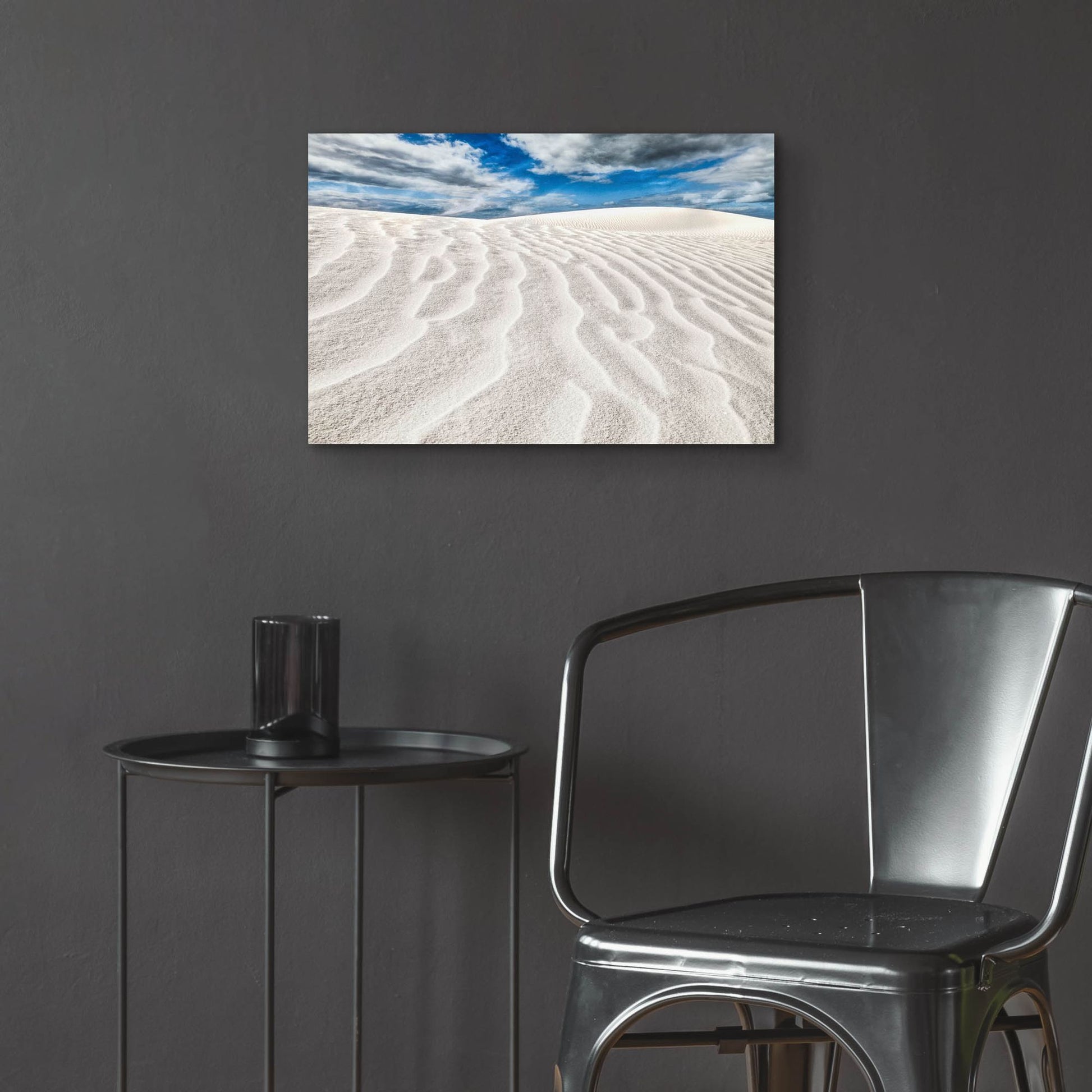 Epic Art 'Rippled White Dune' by Mark A Paulda, Acrylic Glass Wall Art,24x16