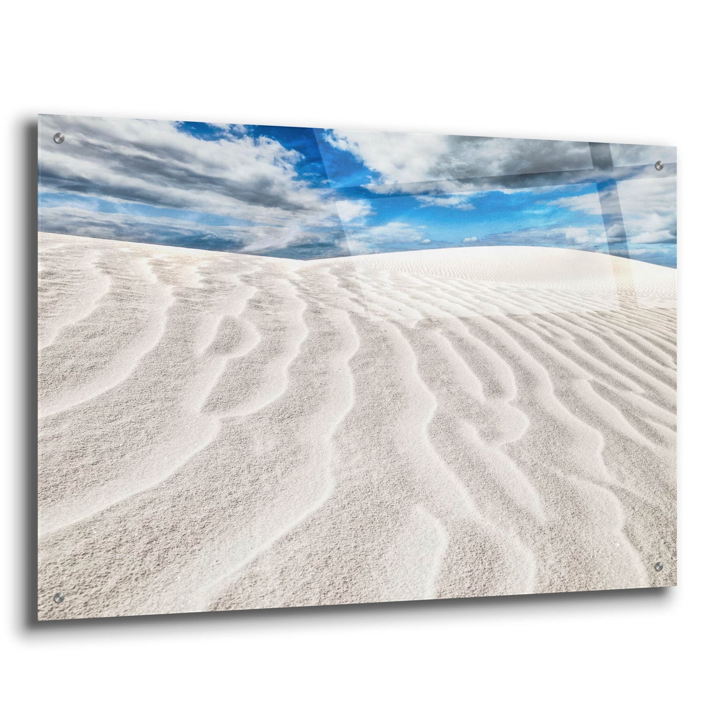 Epic Art 'Rippled White Dune' by Mark A Paulda, Acrylic Glass Wall Art,36x24