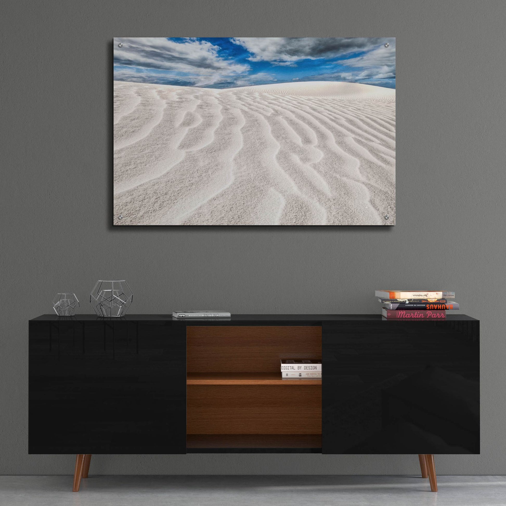 Epic Art 'Rippled White Dune' by Mark A Paulda, Acrylic Glass Wall Art,36x24