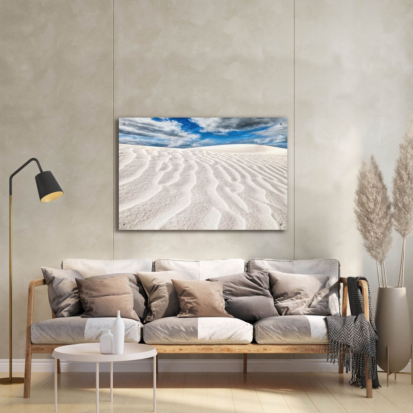 Epic Art 'Rippled White Dune' by Mark A Paulda, Acrylic Glass Wall Art,36x24