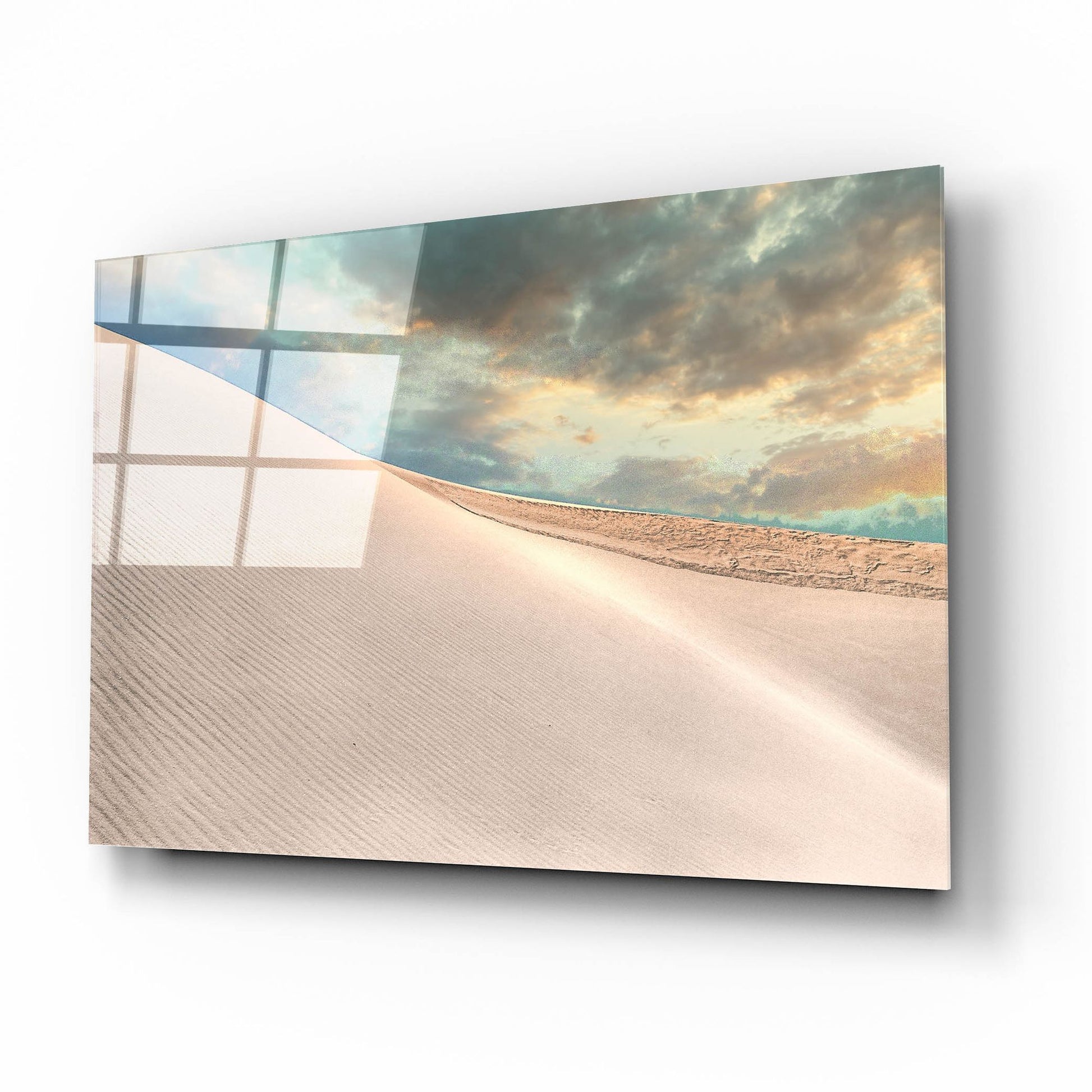 Epic Art 'Tranquil White Sands' by Mark A Paulda, Acrylic Glass Wall Art,16x12