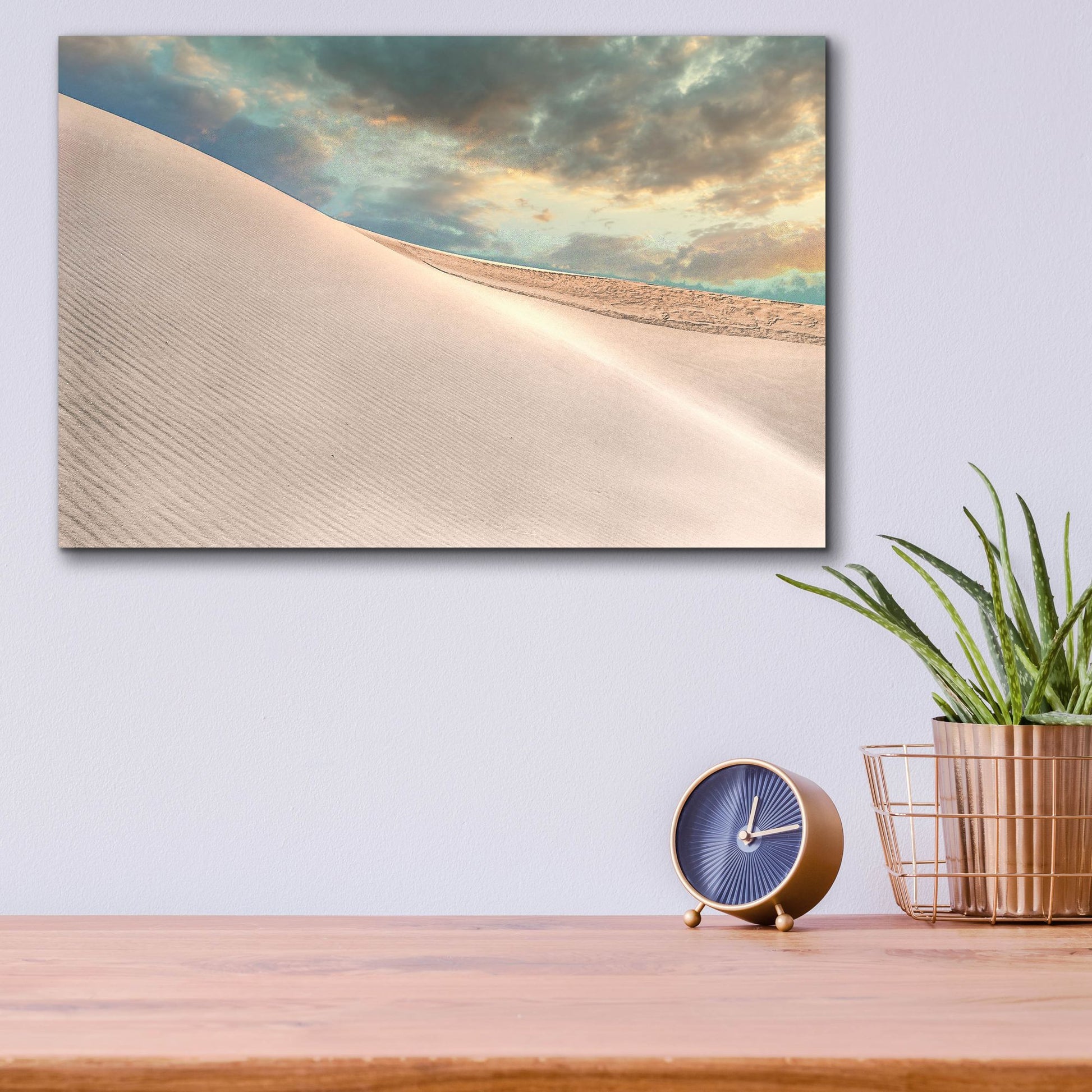 Epic Art 'Tranquil White Sands' by Mark A Paulda, Acrylic Glass Wall Art,16x12