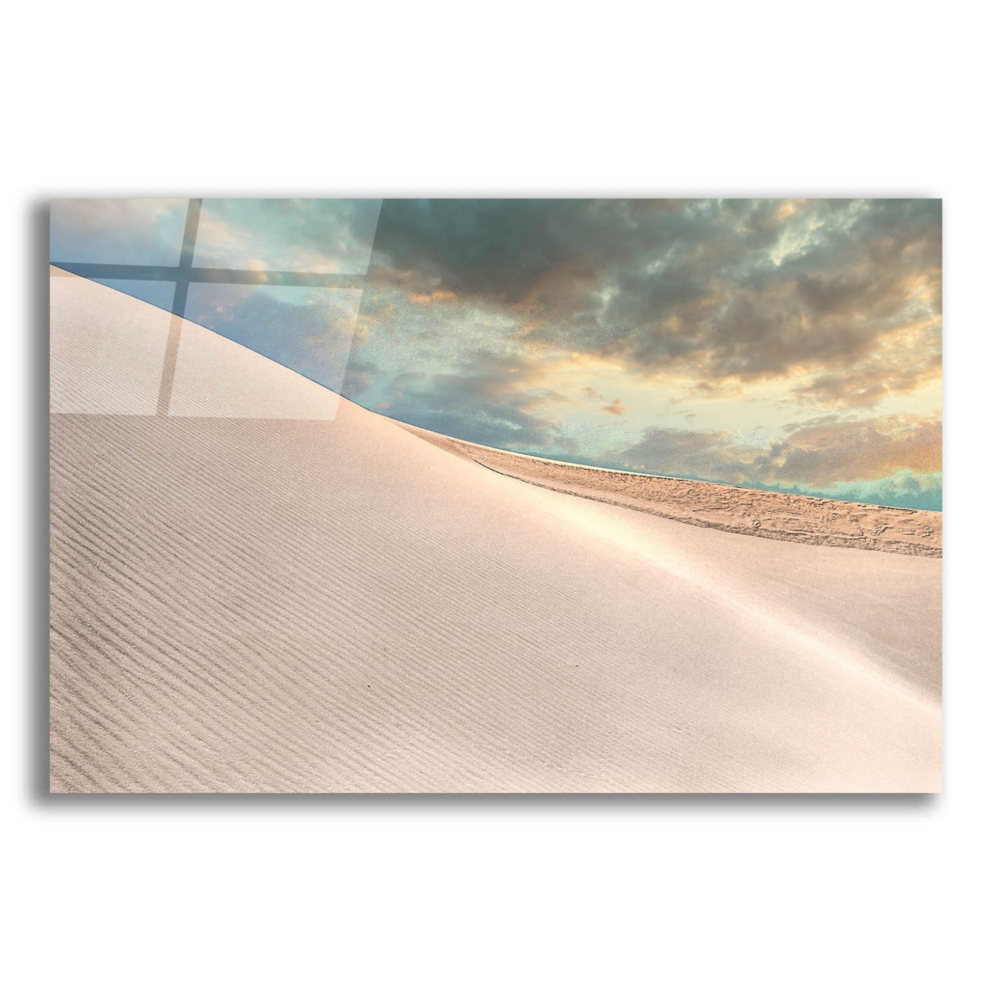 Epic Art 'Tranquil White Sands' by Mark A Paulda, Acrylic Glass Wall Art,16x12