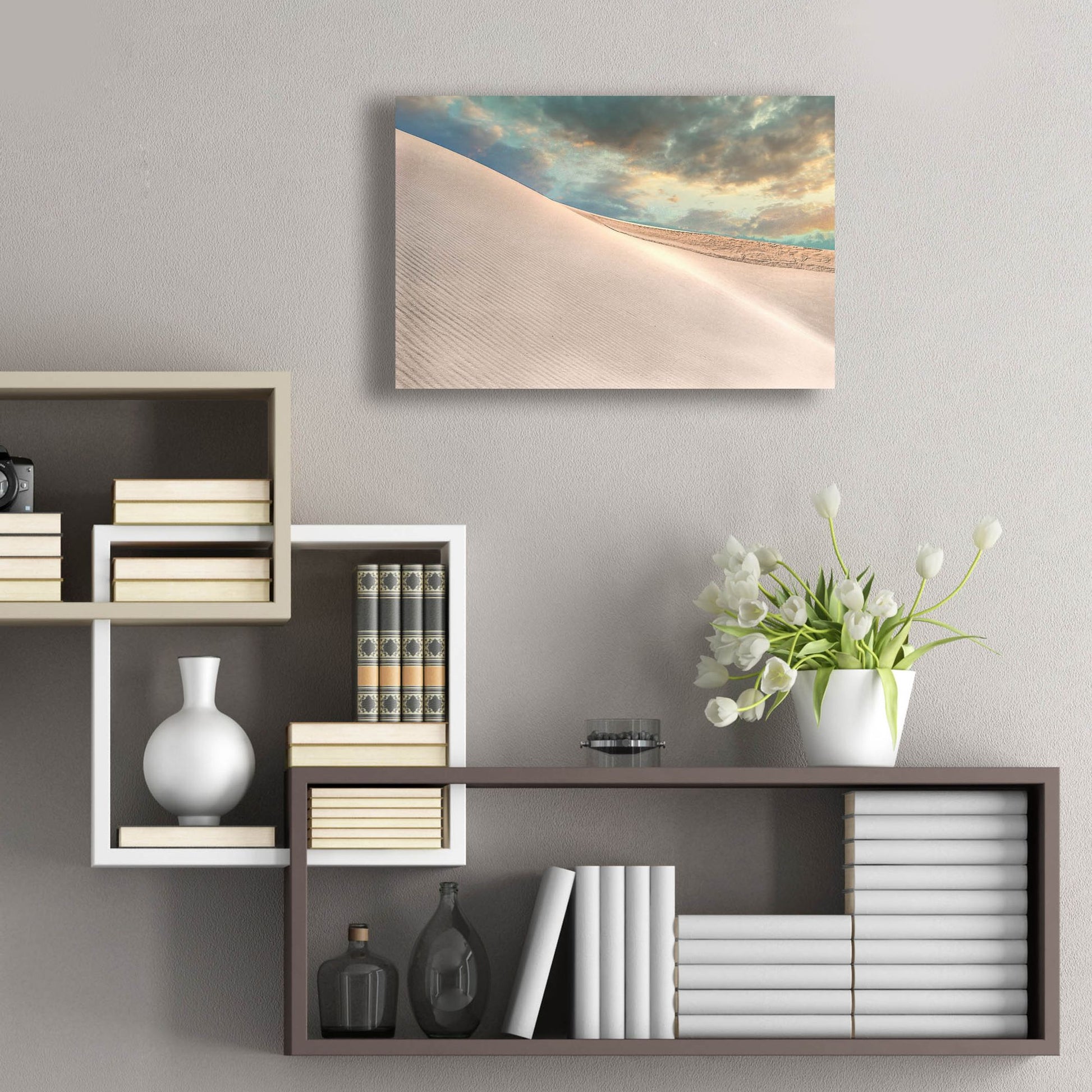 Epic Art 'Tranquil White Sands' by Mark A Paulda, Acrylic Glass Wall Art,24x16