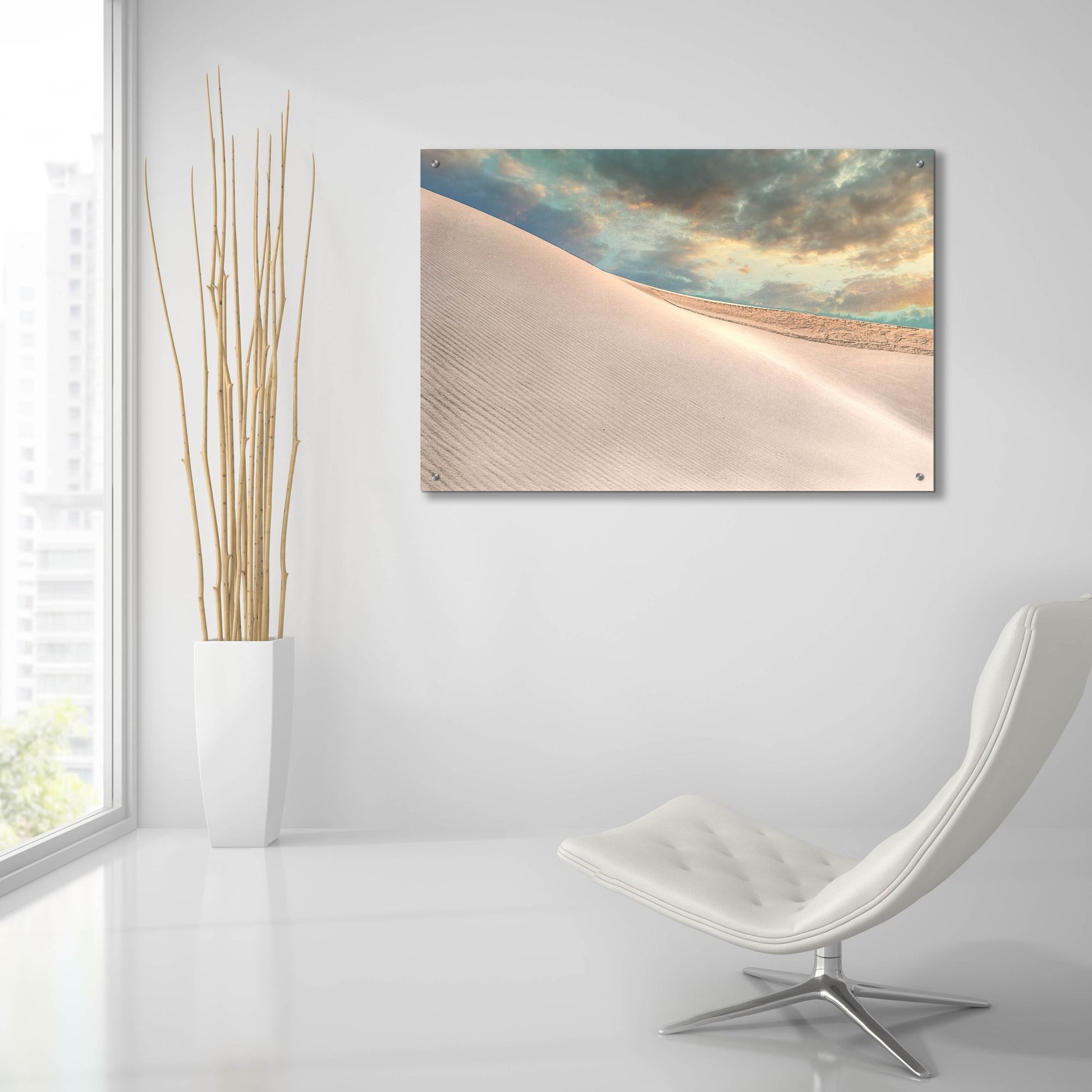 Epic Art 'Tranquil White Sands' by Mark A Paulda, Acrylic Glass Wall Art,36x24