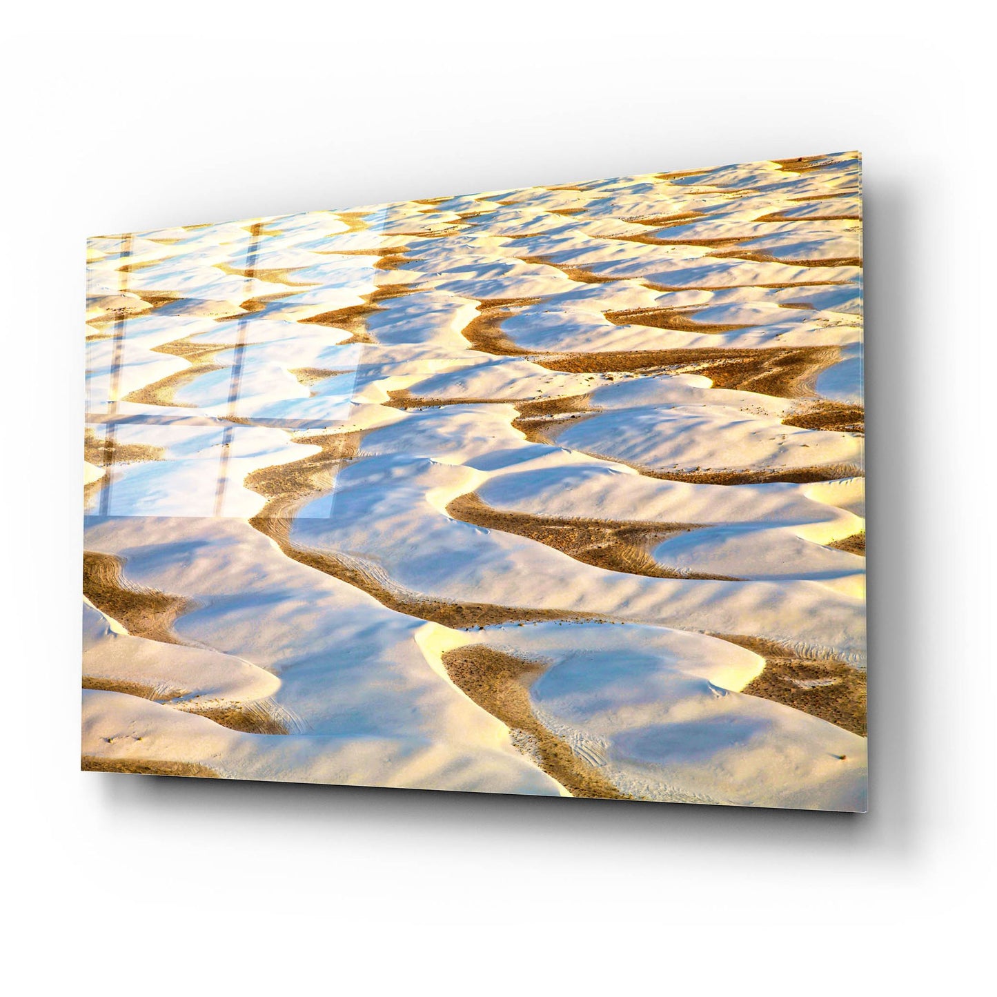 Epic Art 'White Sands Dune Aerial' by Mark A Paulda, Acrylic Glass Wall Art,24x16