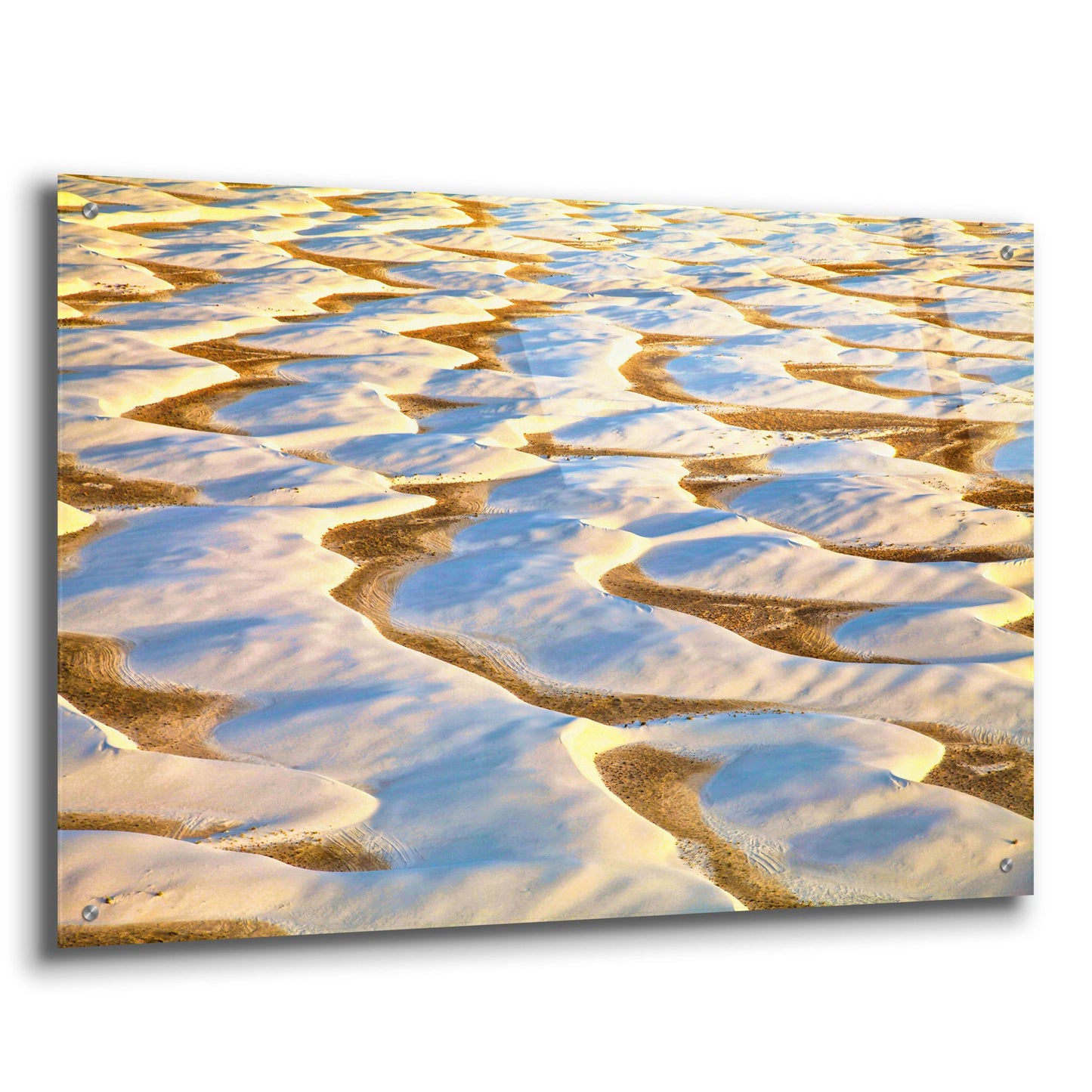 Epic Art 'White Sands Dune Aerial' by Mark A Paulda, Acrylic Glass Wall Art,36x24