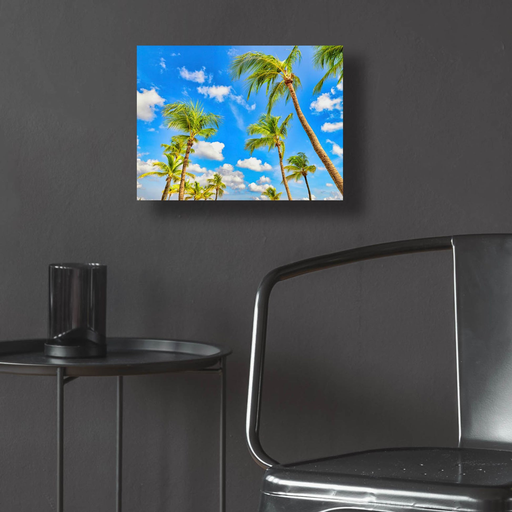 Epic Art 'Aruba Sunny Palms' by Mark A Paulda, Acrylic Glass Wall Art,16x12