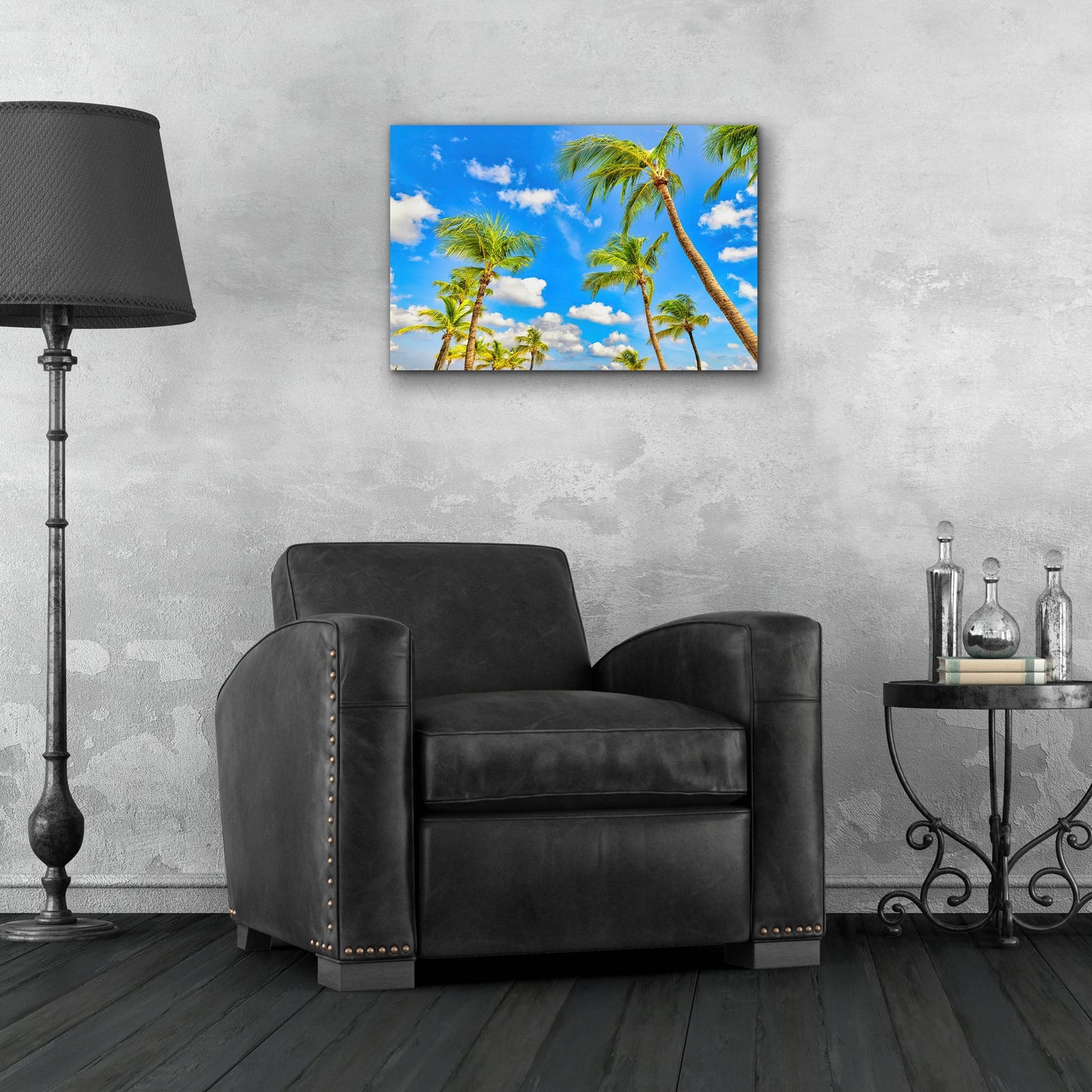 Epic Art 'Aruba Sunny Palms' by Mark A Paulda, Acrylic Glass Wall Art,24x16