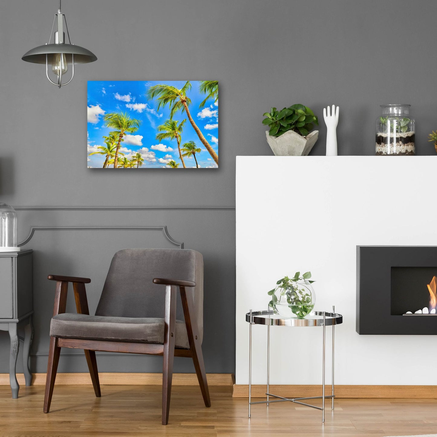 Epic Art 'Aruba Sunny Palms' by Mark A Paulda, Acrylic Glass Wall Art,24x16