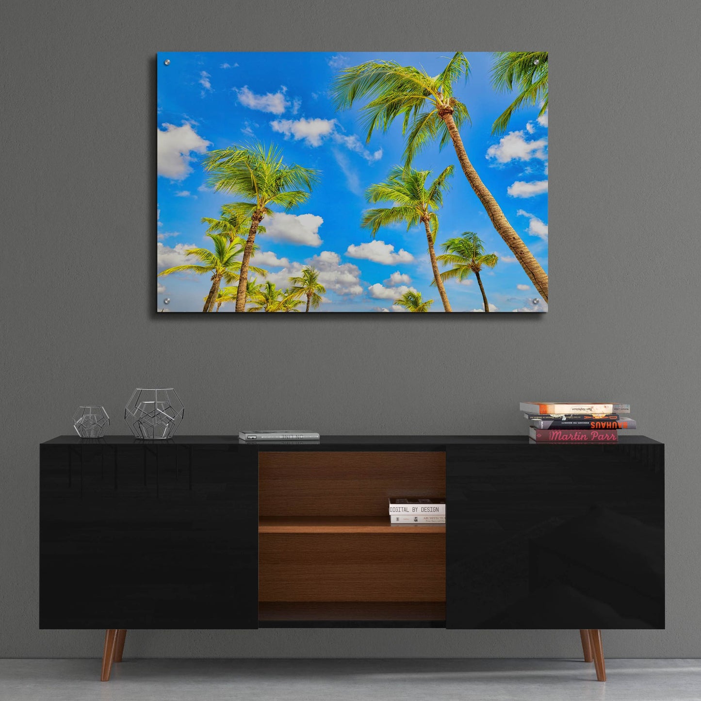 Epic Art 'Aruba Sunny Palms' by Mark A Paulda, Acrylic Glass Wall Art,36x24